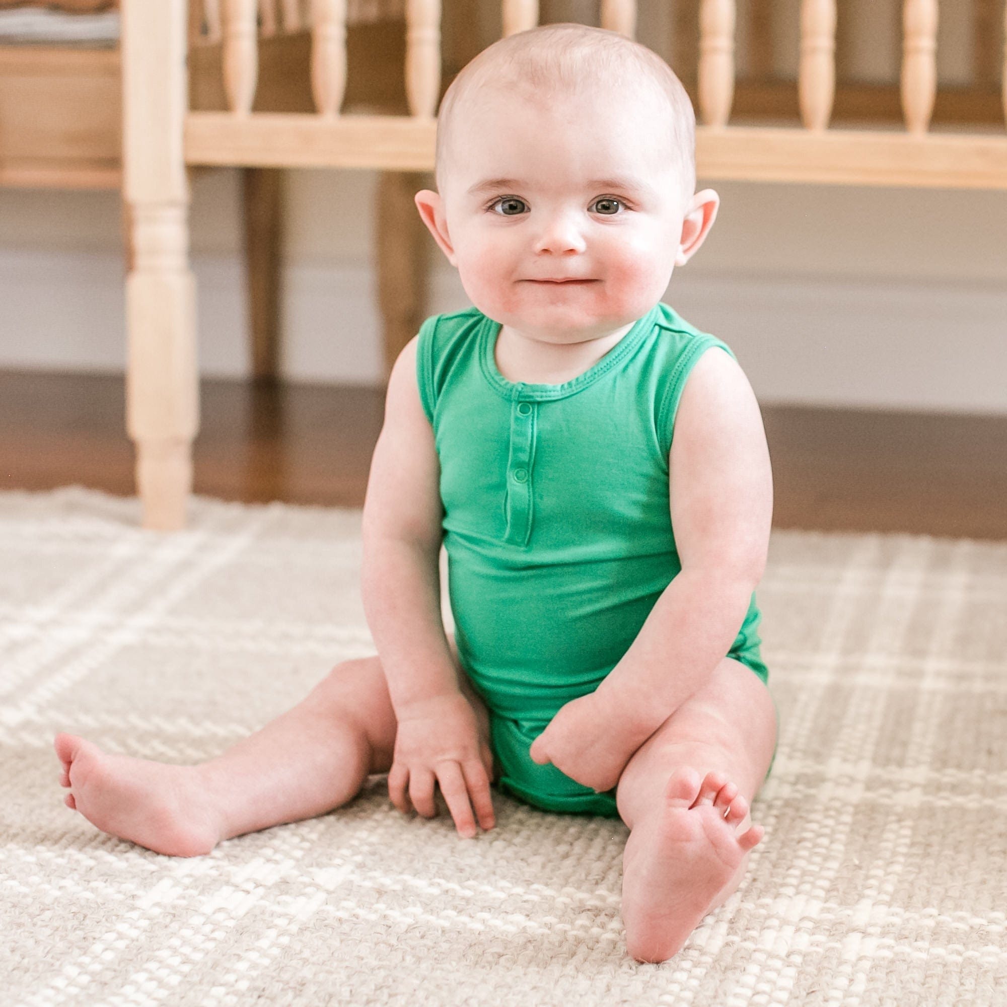 Kyte BABY Sleeveless Bodysuit Sleeveless Bodysuit in Fern