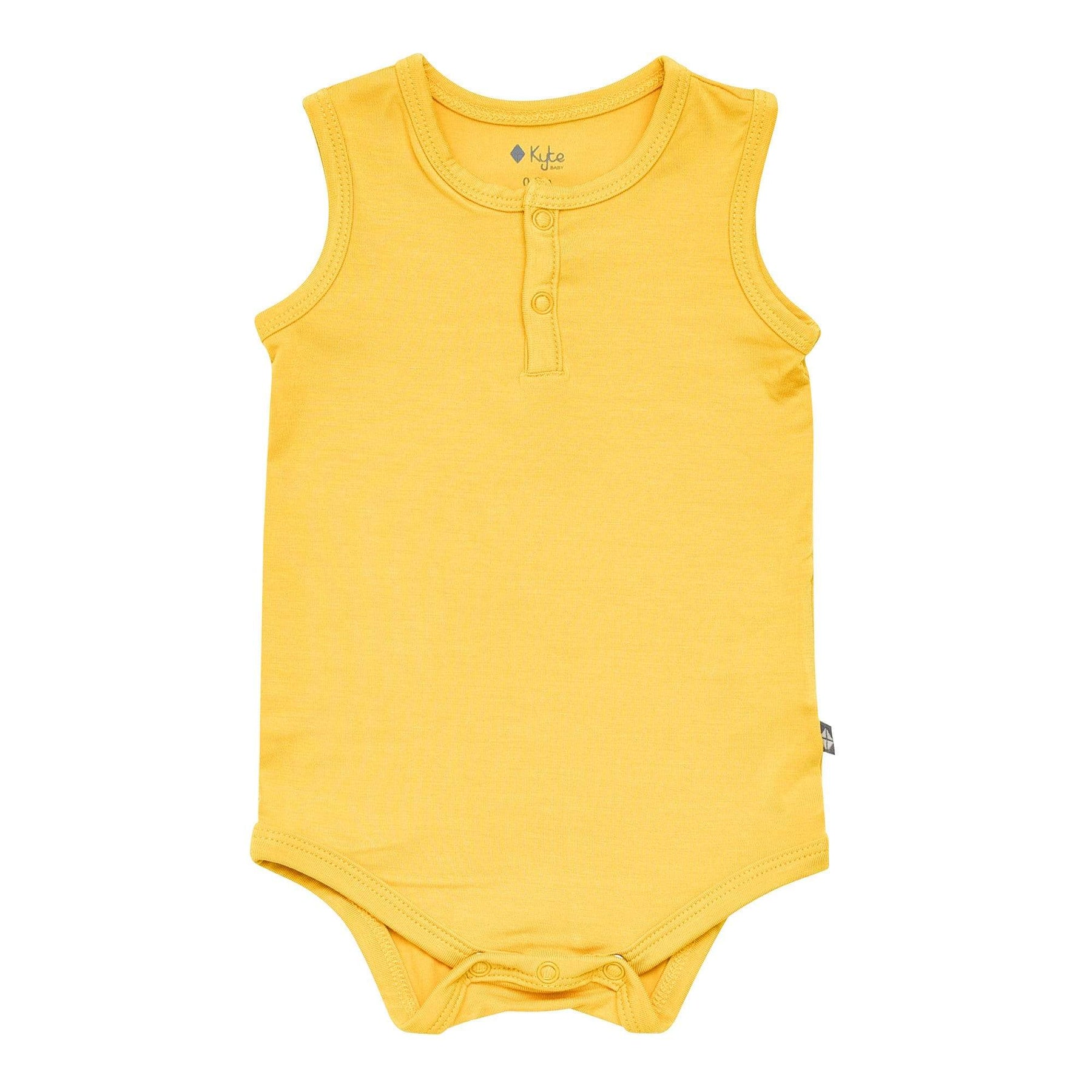 Kyte BABY Sleeveless Bodysuit Sleeveless Bodysuit in Pineapple