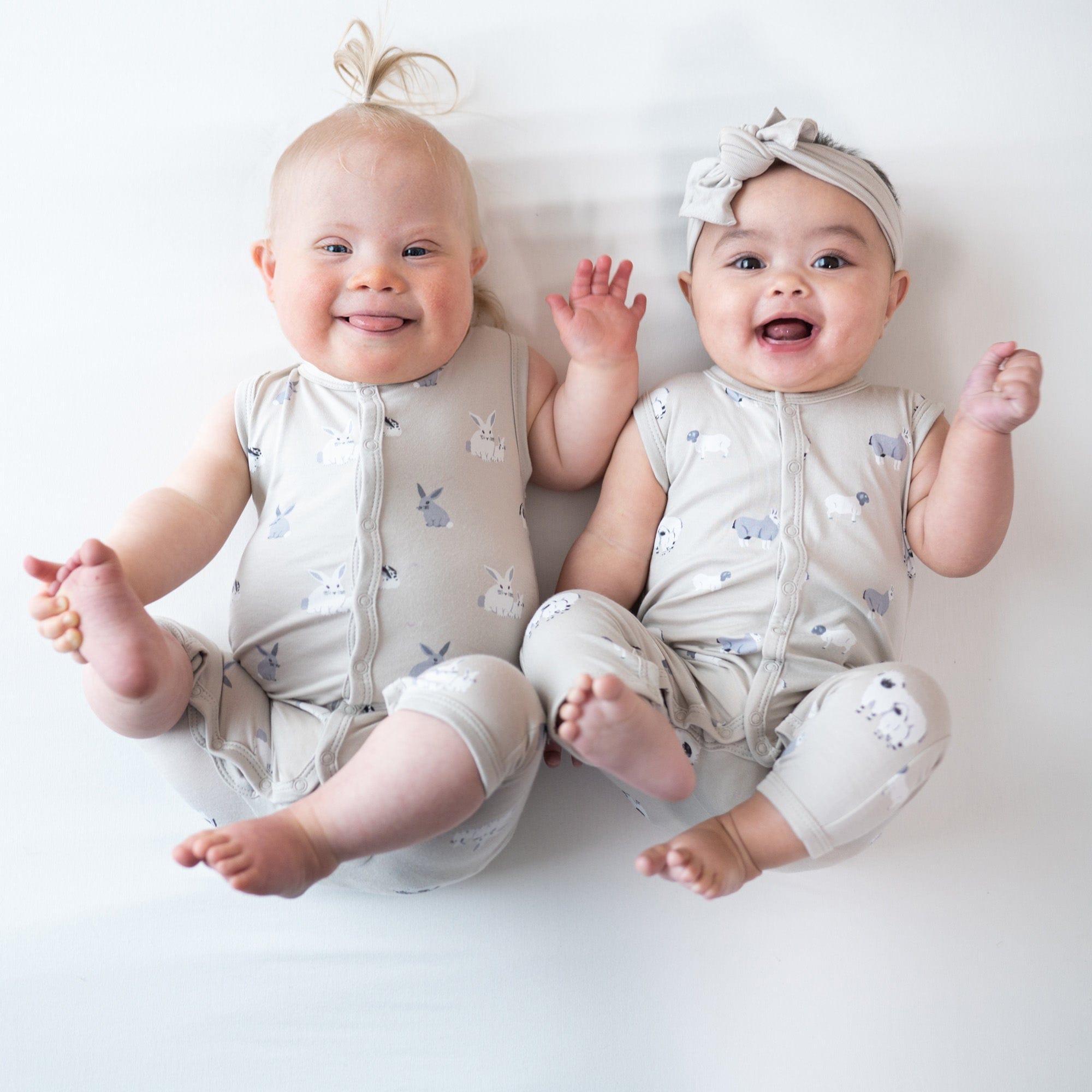 Kyte BABY Sleeveless Snap Romper Sleeveless Romper in Bunny