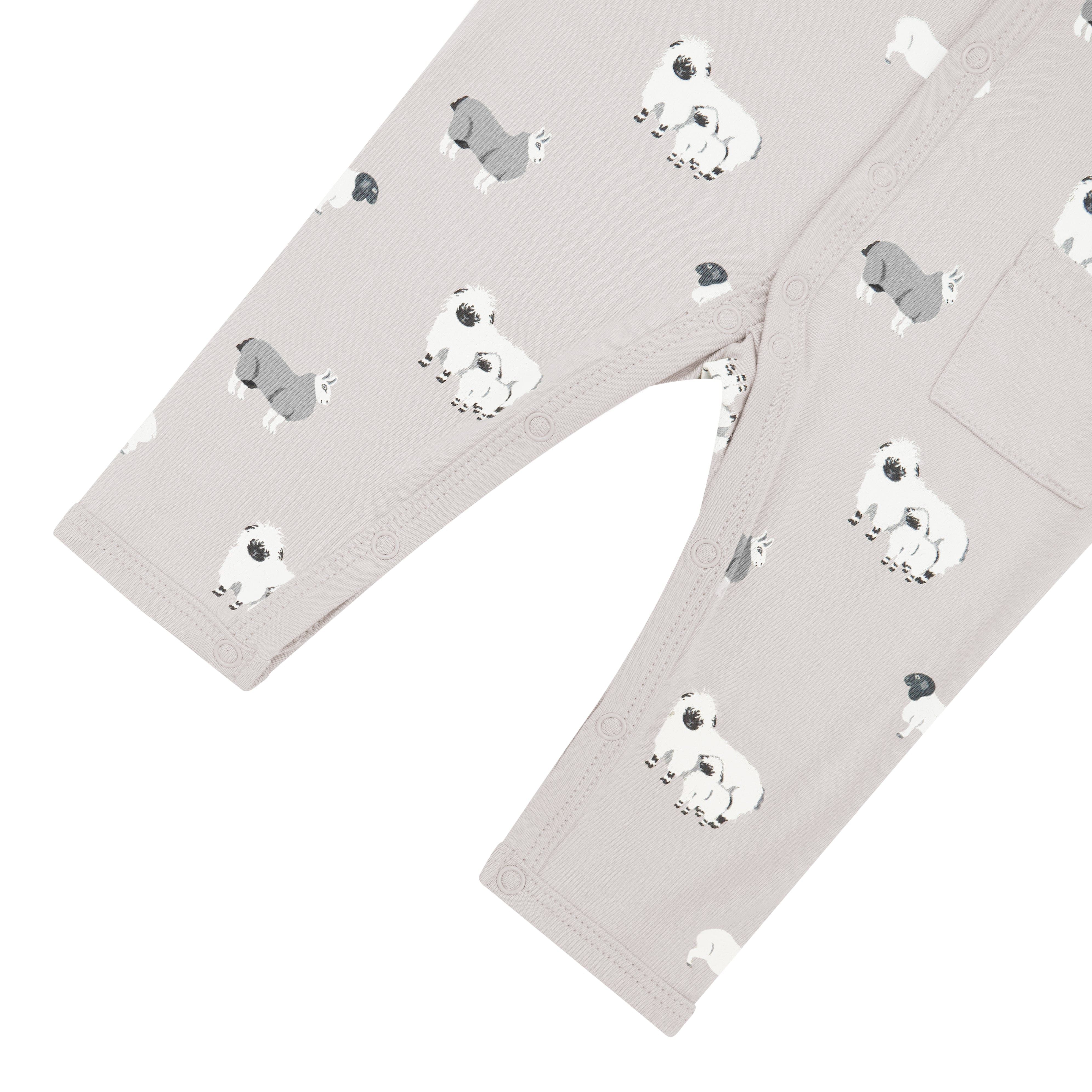 Kyte BABY Sleeveless Snap Romper Sleeveless Romper in Lamb