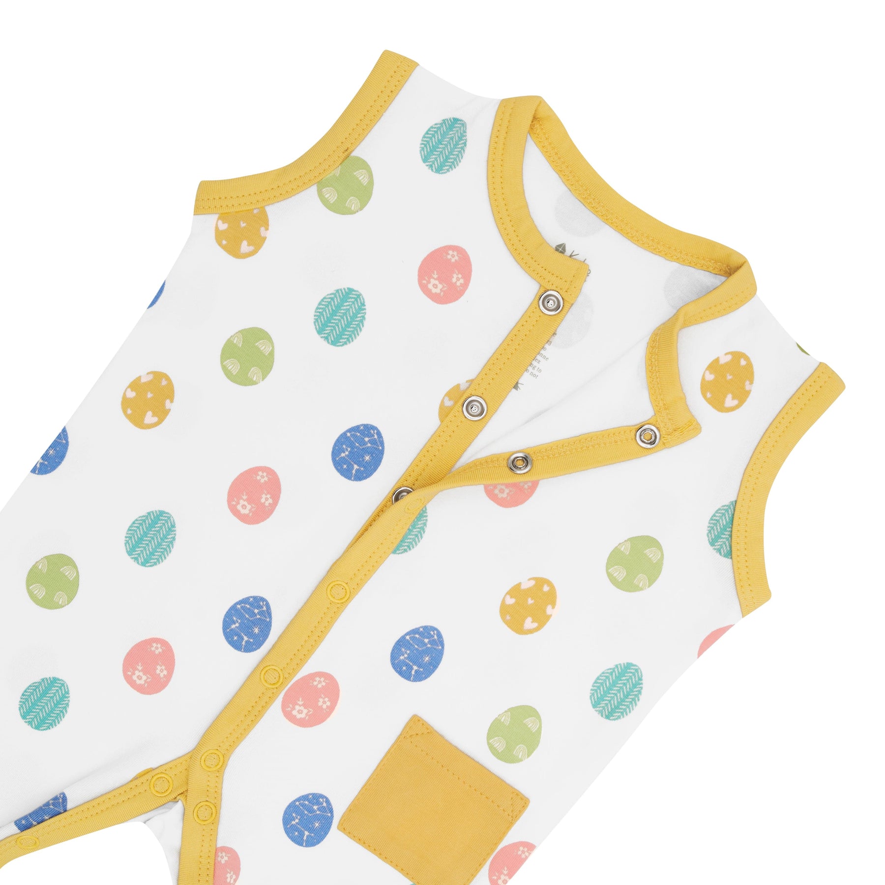 Kyte BABY Sleeveless Snap Romper Sleeveless Romper in Spring Egg