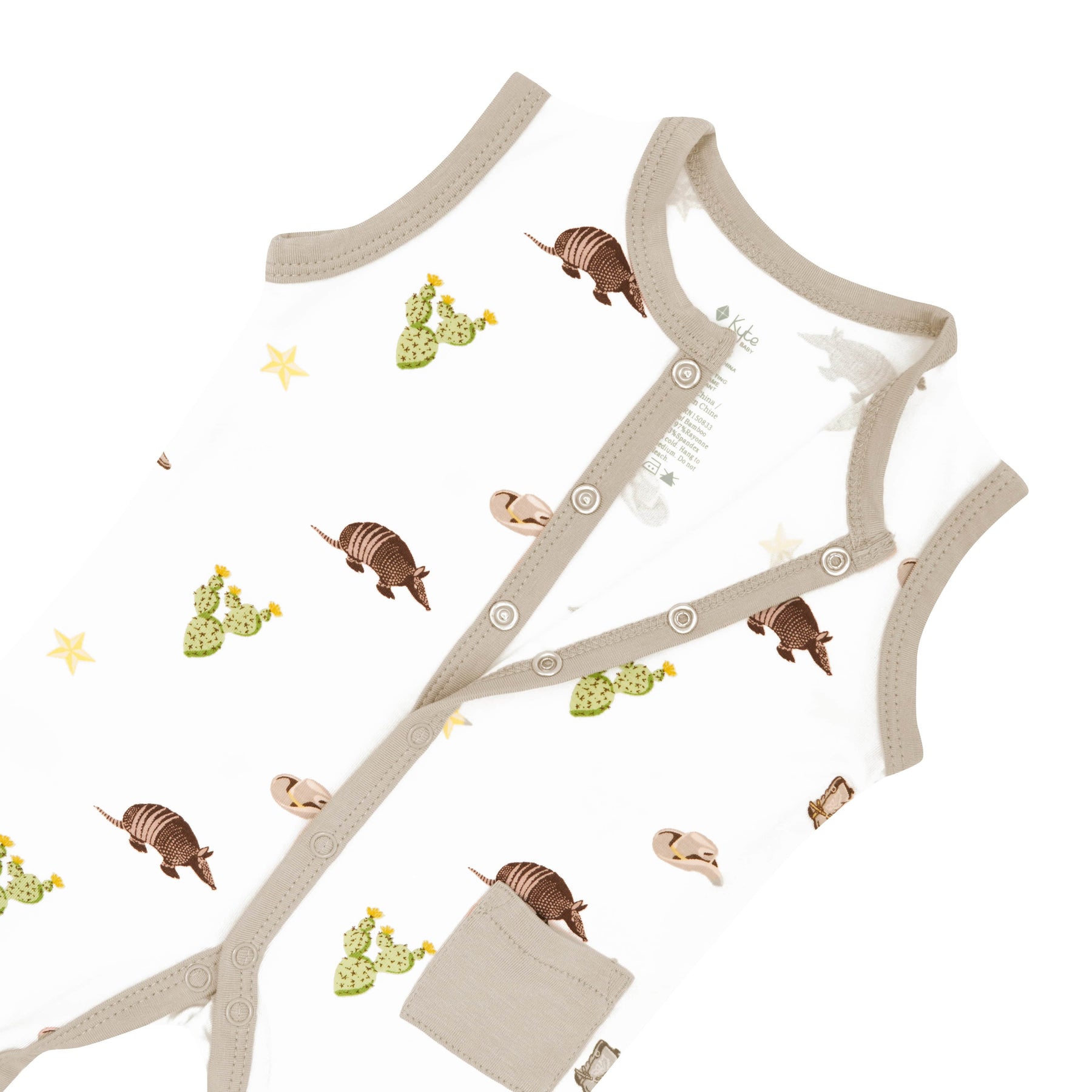 Kyte BABY Sleeveless Snap Romper Sleeveless Romper in Western