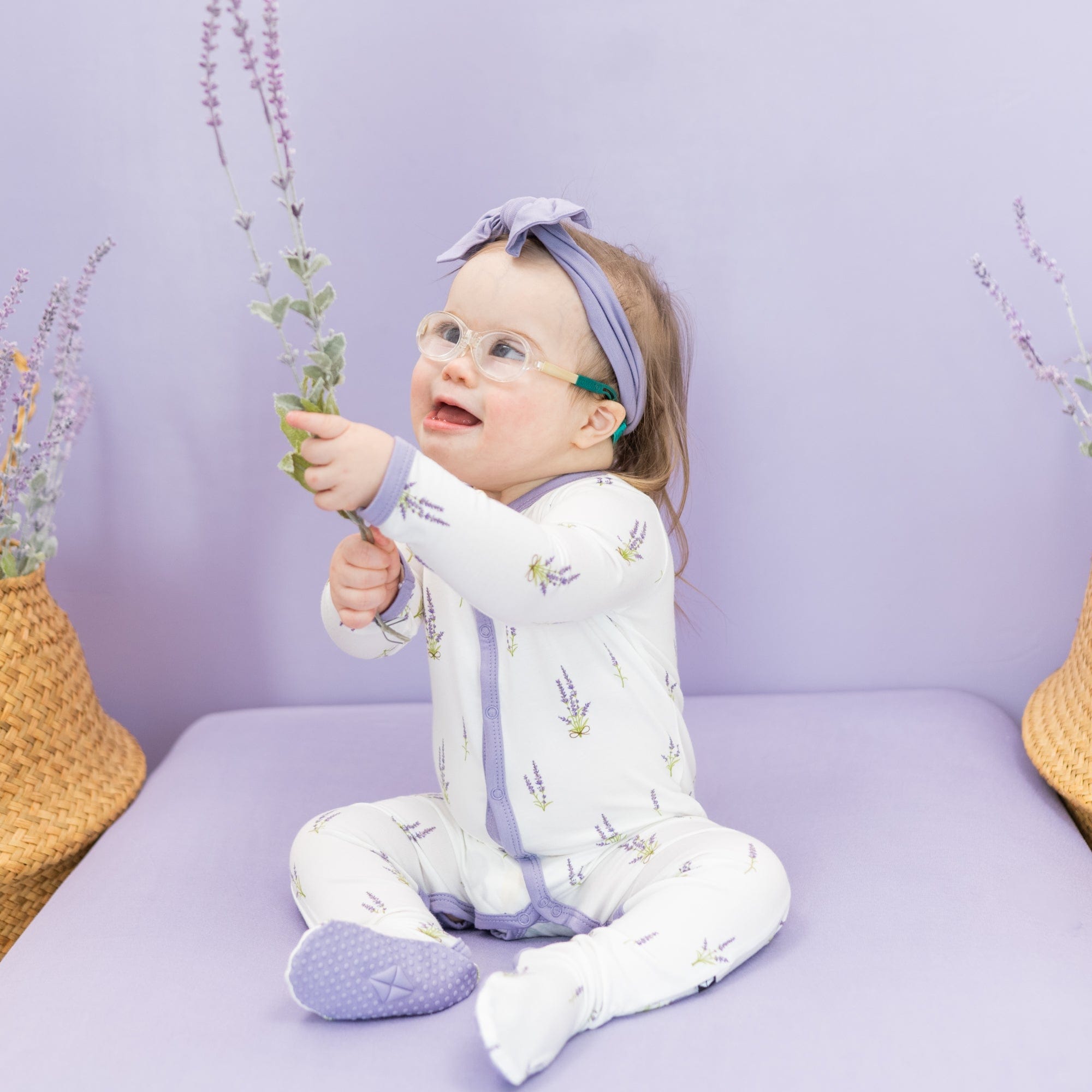 Kyte Baby Snap Footies Footie in Lavender