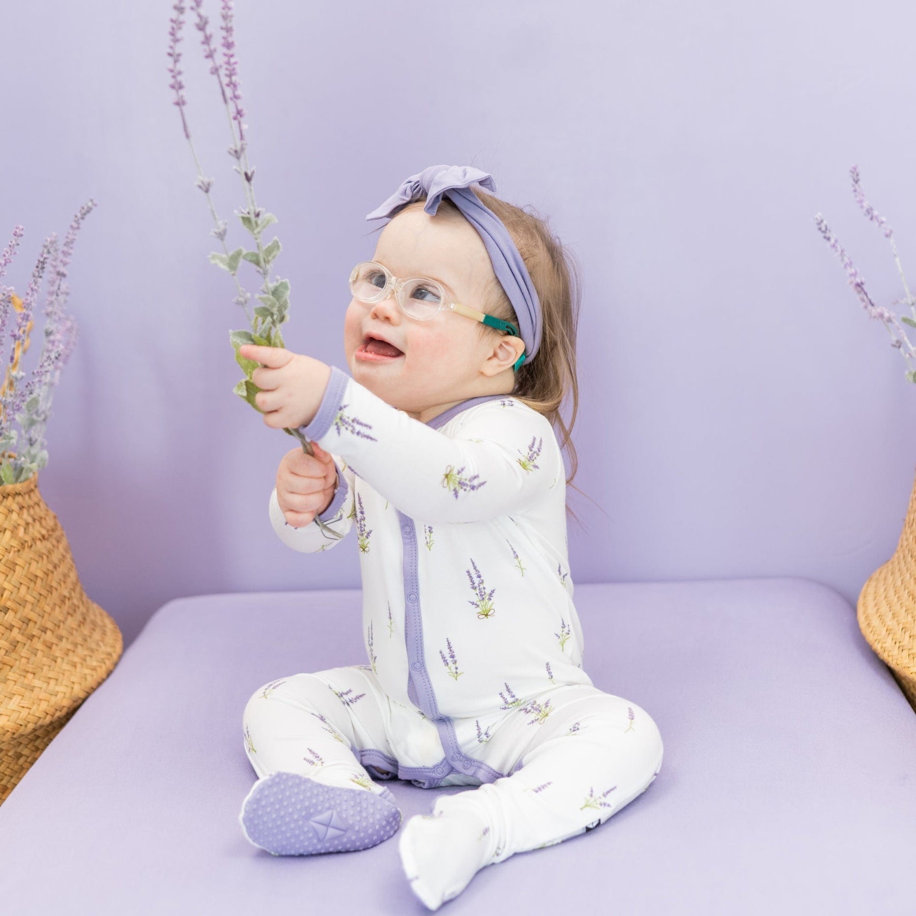 Lavender LV Infant Bonnet