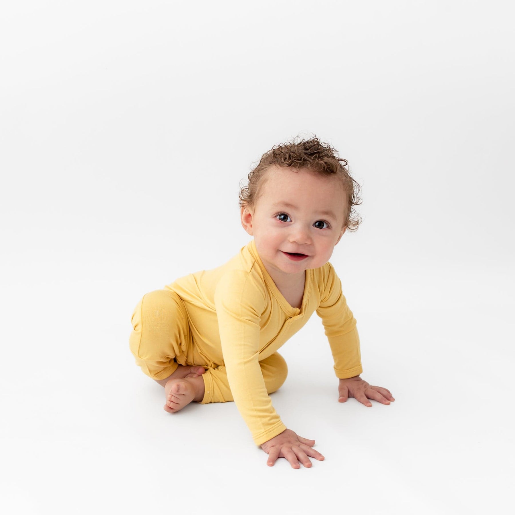 Kyte BABY Snap Romper Romper in Butter