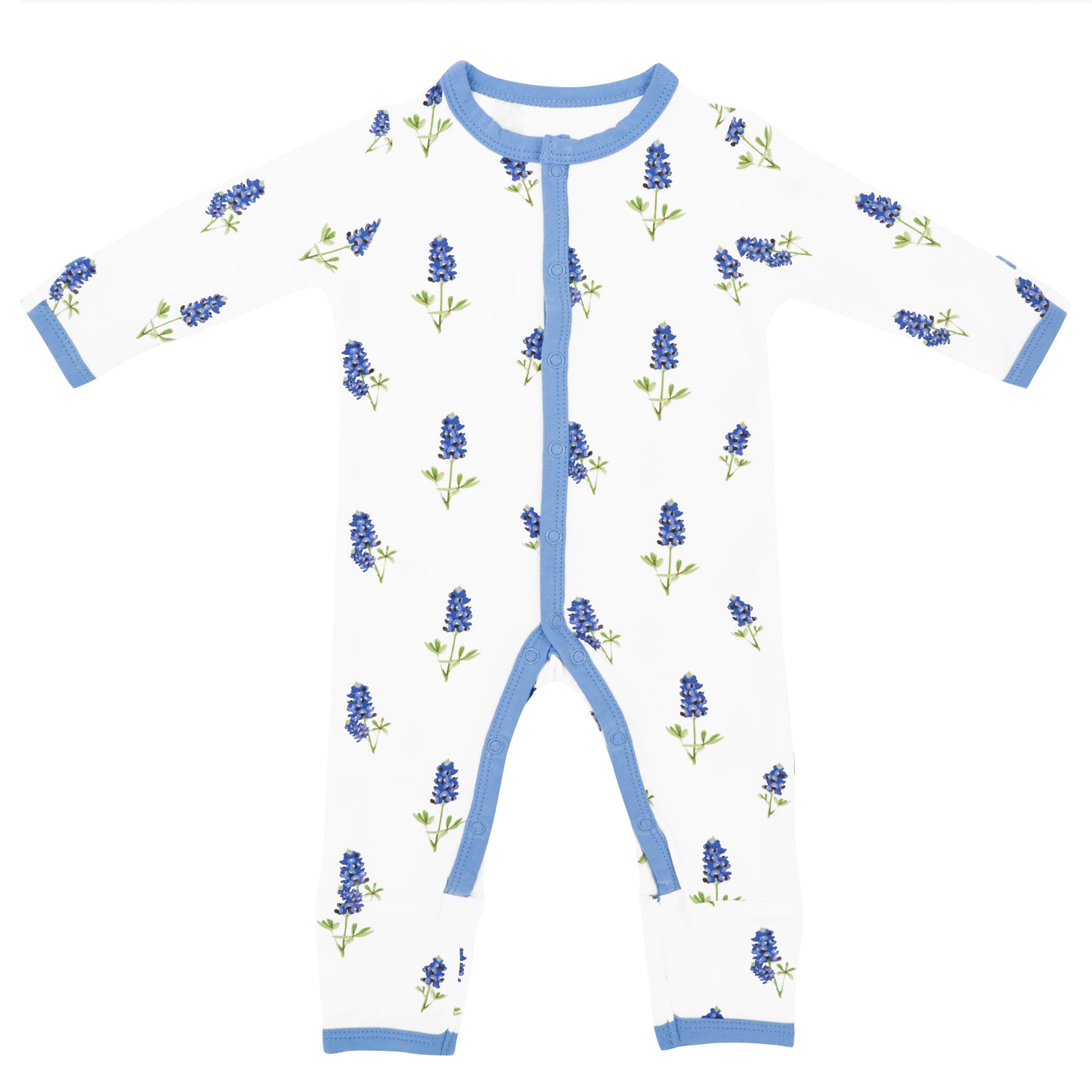 Kyte BABY Snap Romper Romper in Periwinkle Bluebonnet