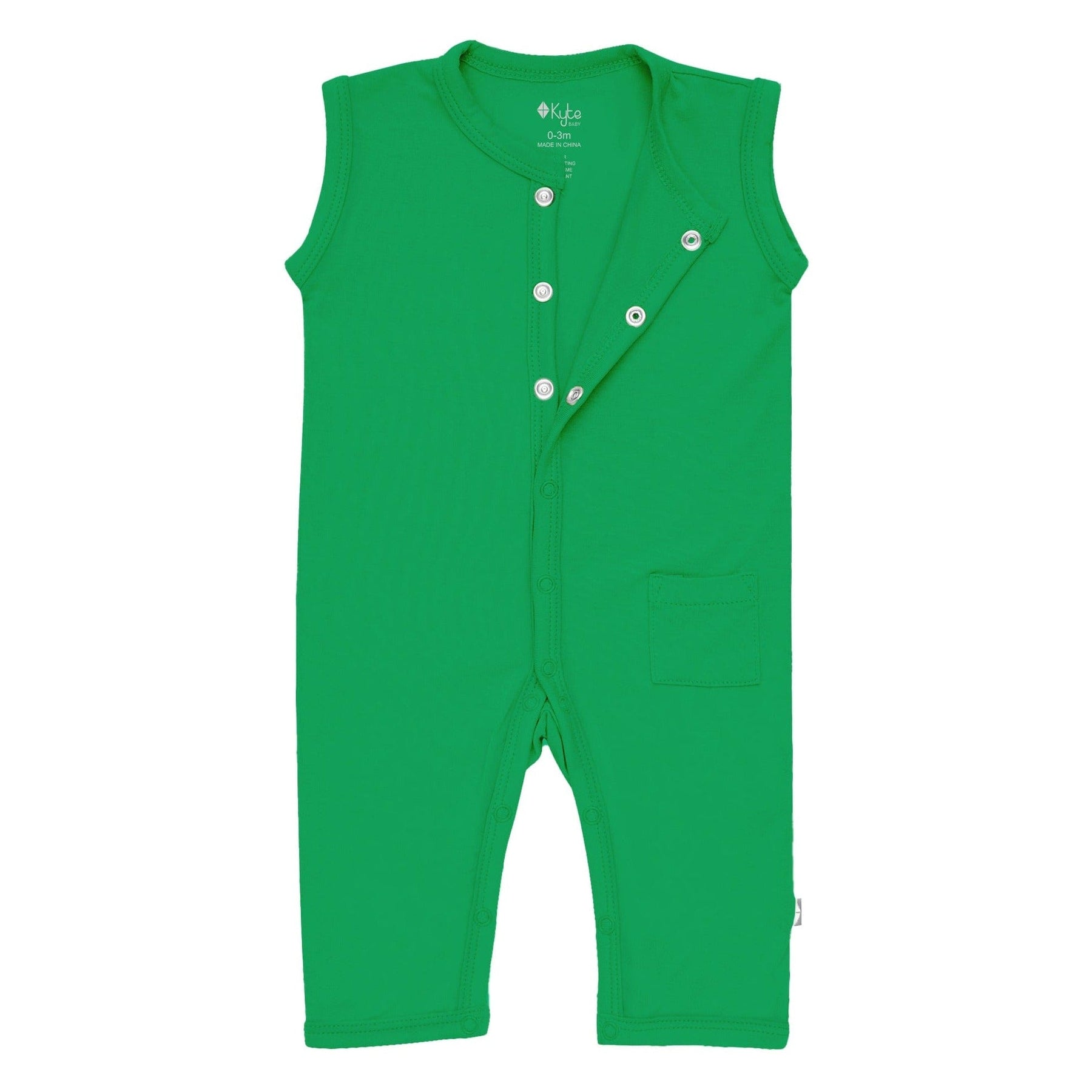 Kyte BABY Snap Sleeveless Romper Sleeveless Romper in Fern