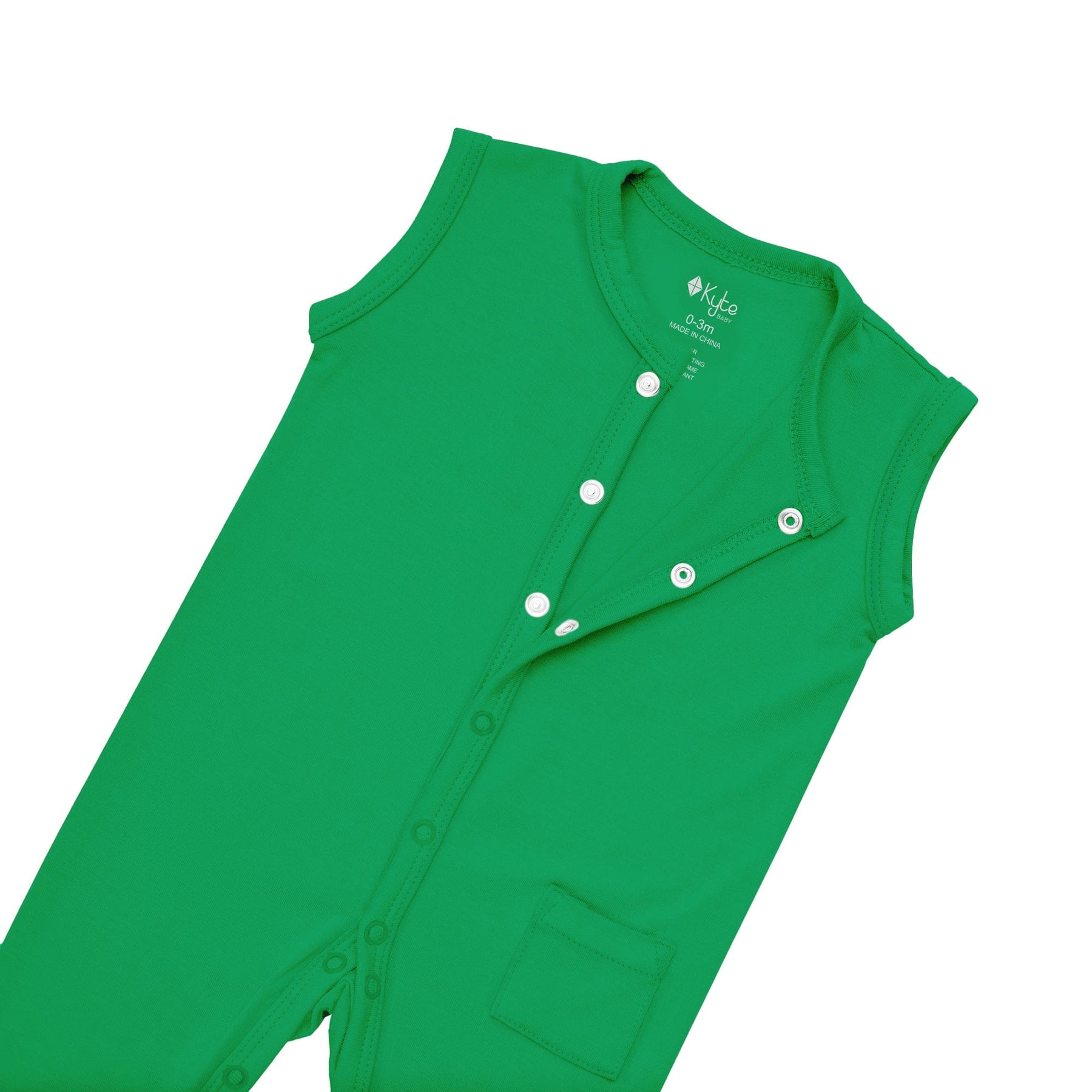 Kyte BABY Snap Sleeveless Romper Sleeveless Romper in Fern