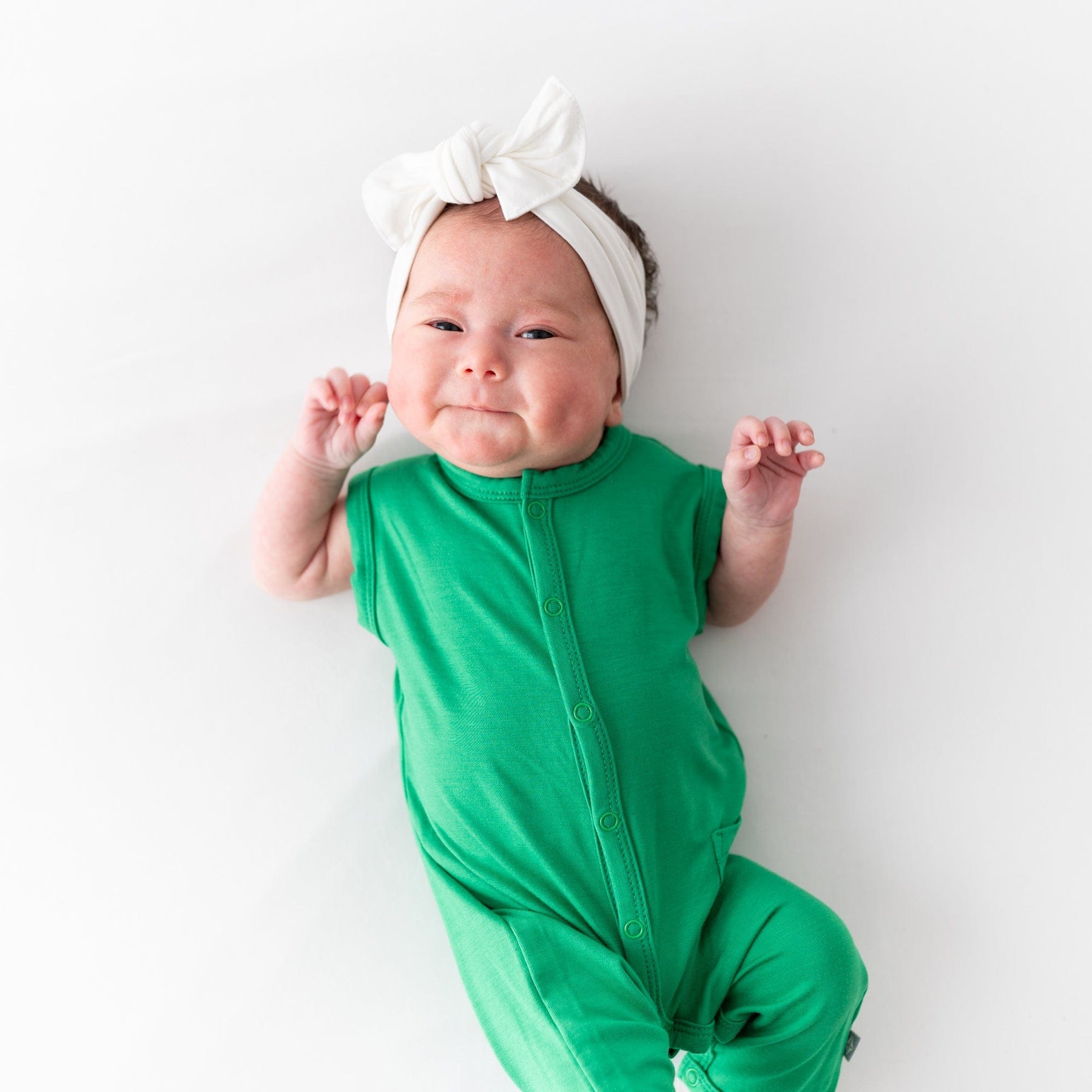 Kyte BABY Snap Sleeveless Romper Sleeveless Romper in Fern