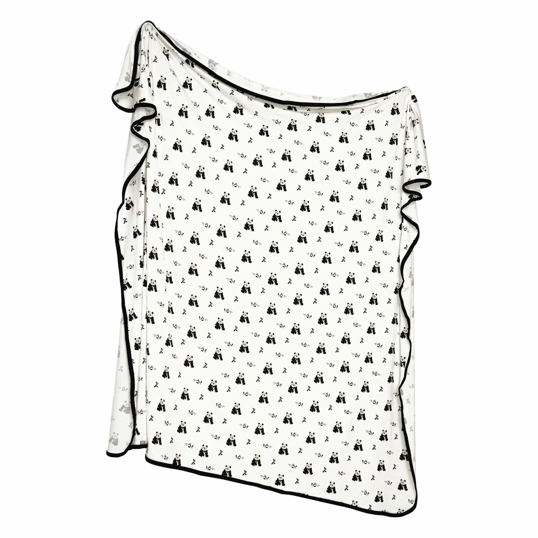 Kyte BABY Swaddling Blanket Black and White Zen / Infant Printed Swaddle Blanket in Black and White Zen