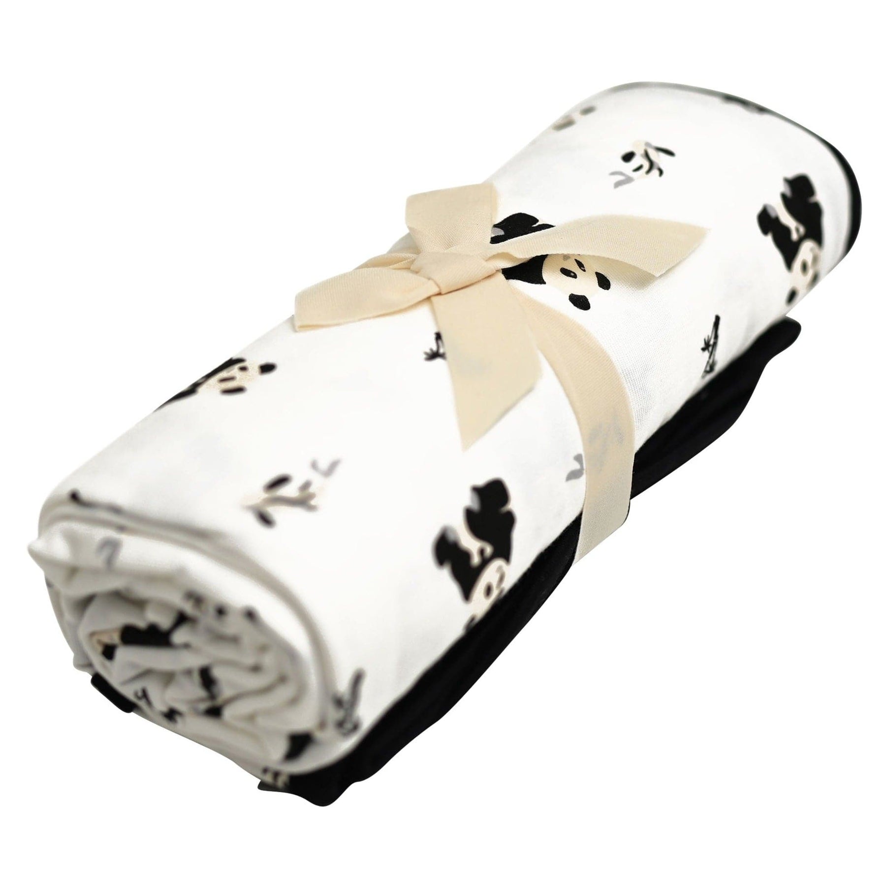 Kyte BABY Swaddling Blanket Black and White Zen / Infant Printed Swaddle Blanket in Black and White Zen