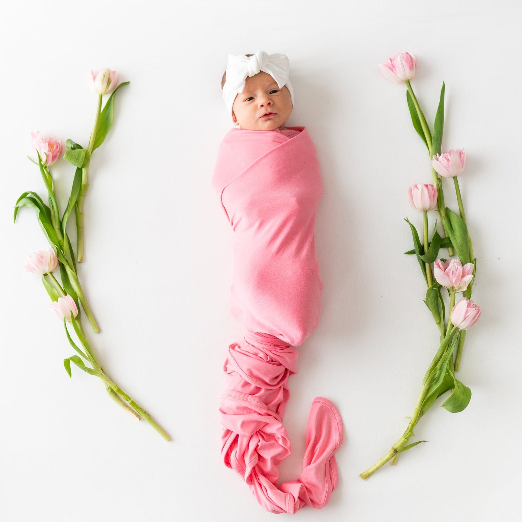 Kyte BABY Swaddling Blanket Rose / Infant Swaddle Blanket in Rose