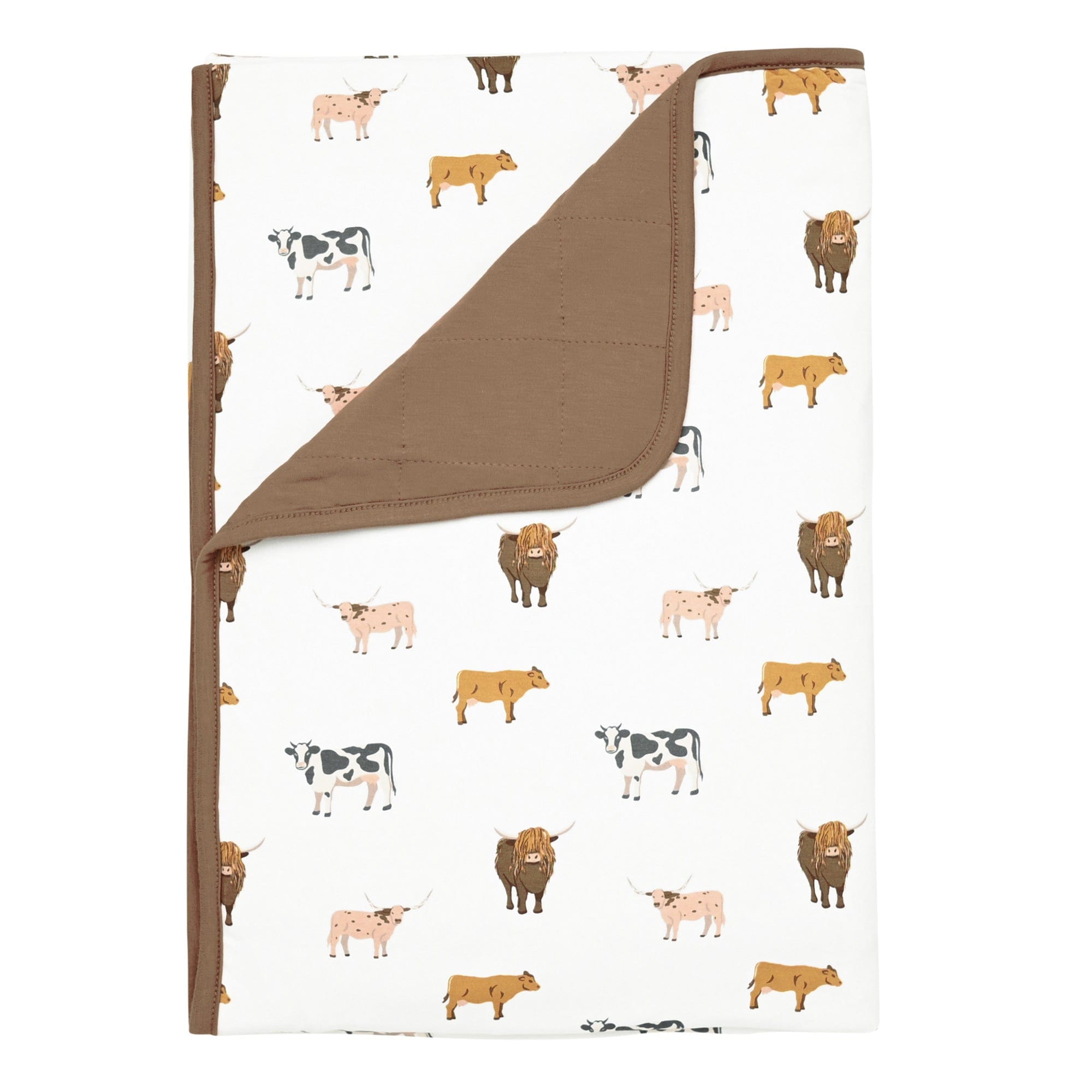 Kyte Baby Toddler Blanket in Moo cow pattern