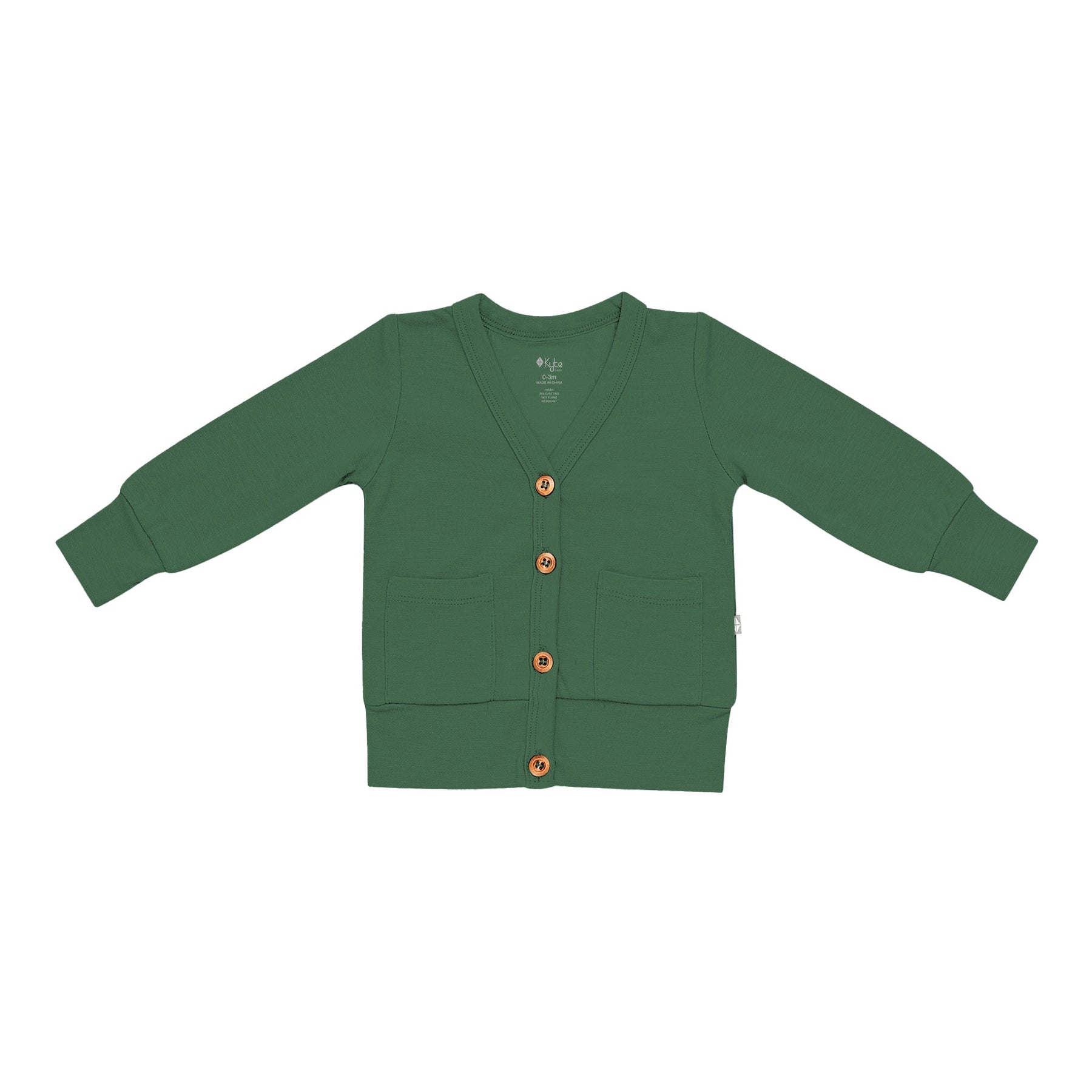Kyte BABY Toddler Cardigan Bamboo Jersey Toddler Cardigan in Hunter