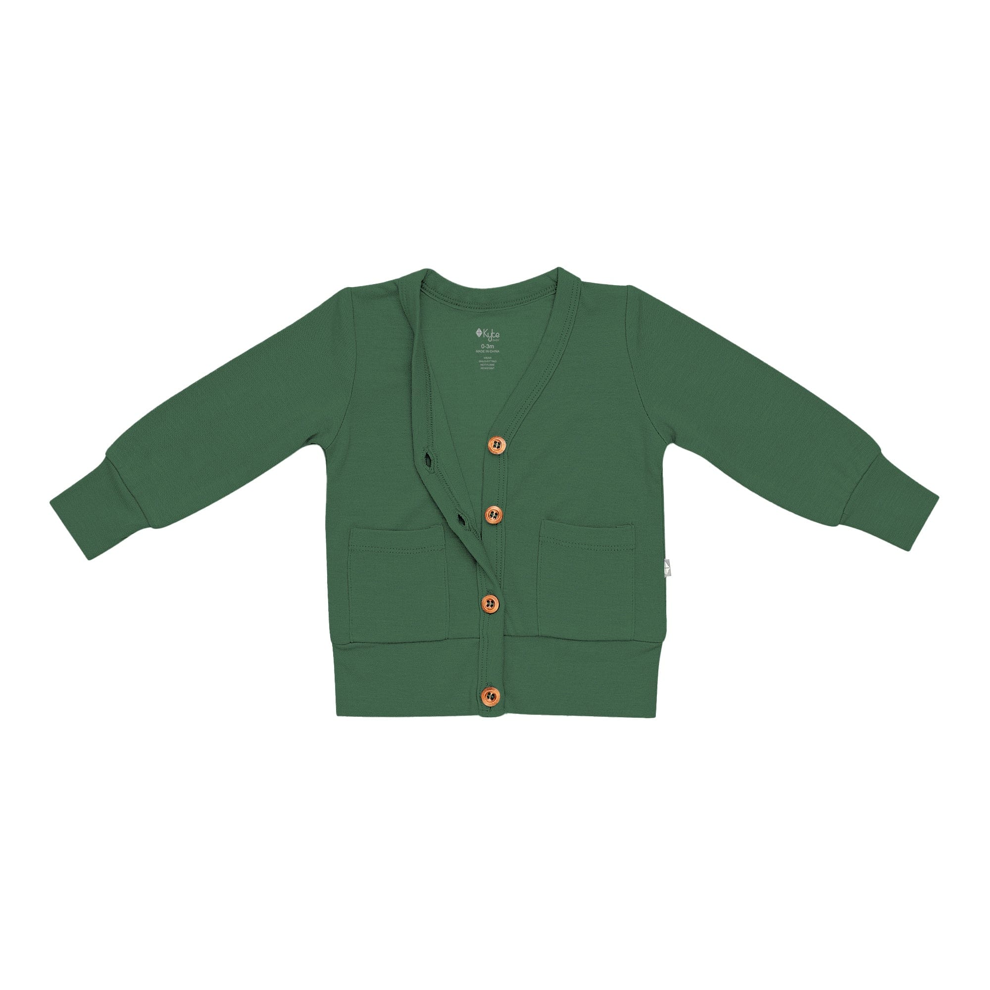 Kyte BABY Toddler Cardigan Bamboo Jersey Toddler Cardigan in Hunter