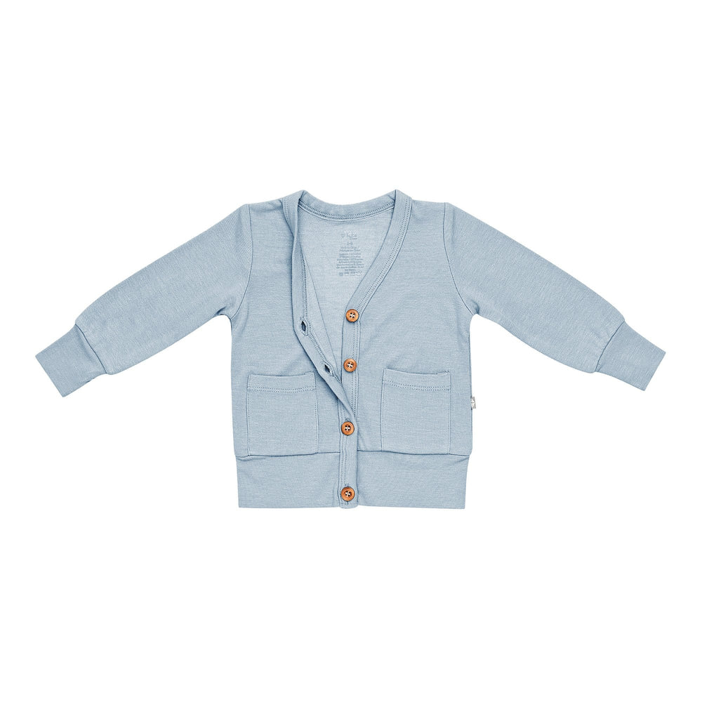 Bamboo Jersey Toddler Cardigan in Fog