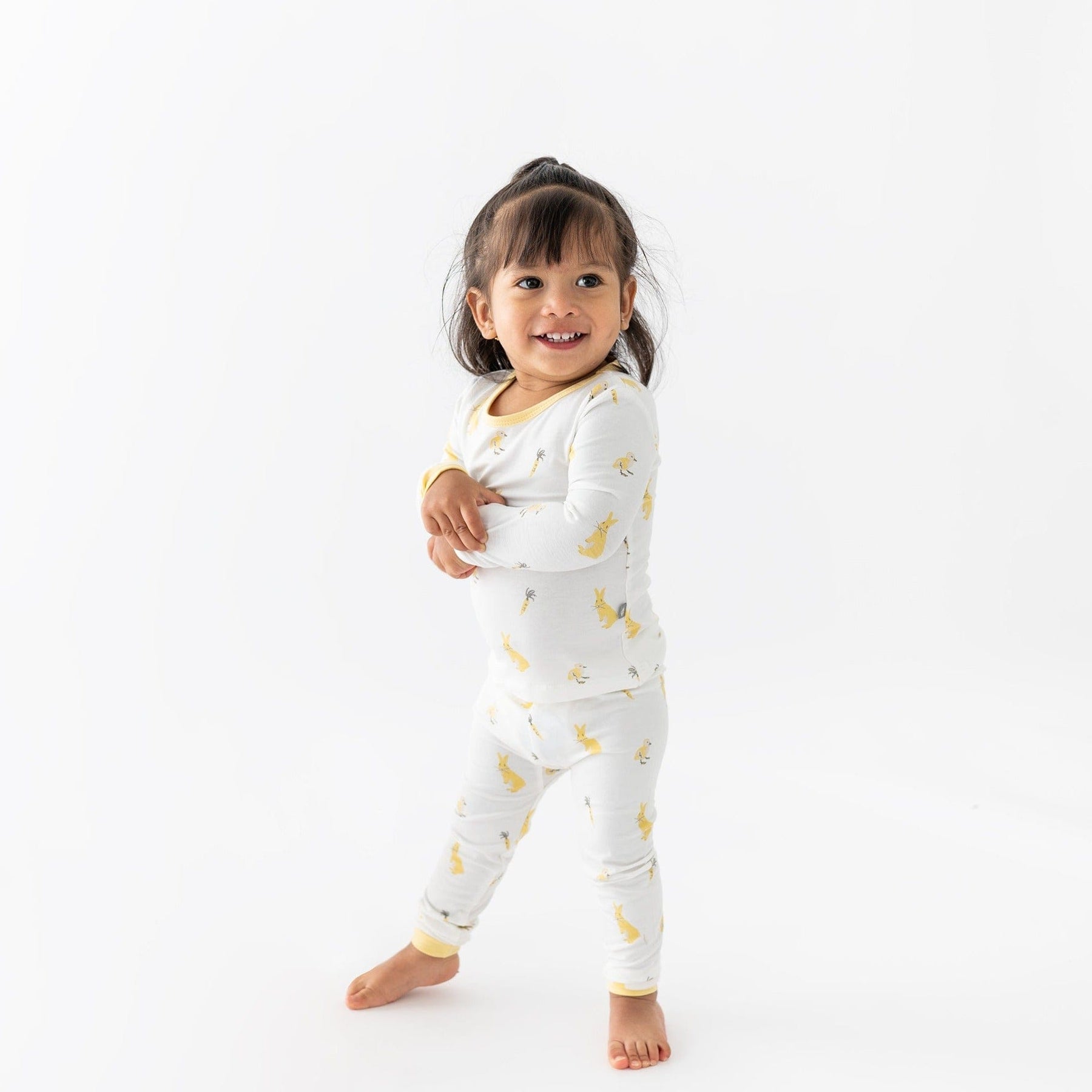 Kyte BABY Toddler Long Sleeve Pajamas Printed Toddler Pajama Set in Hop