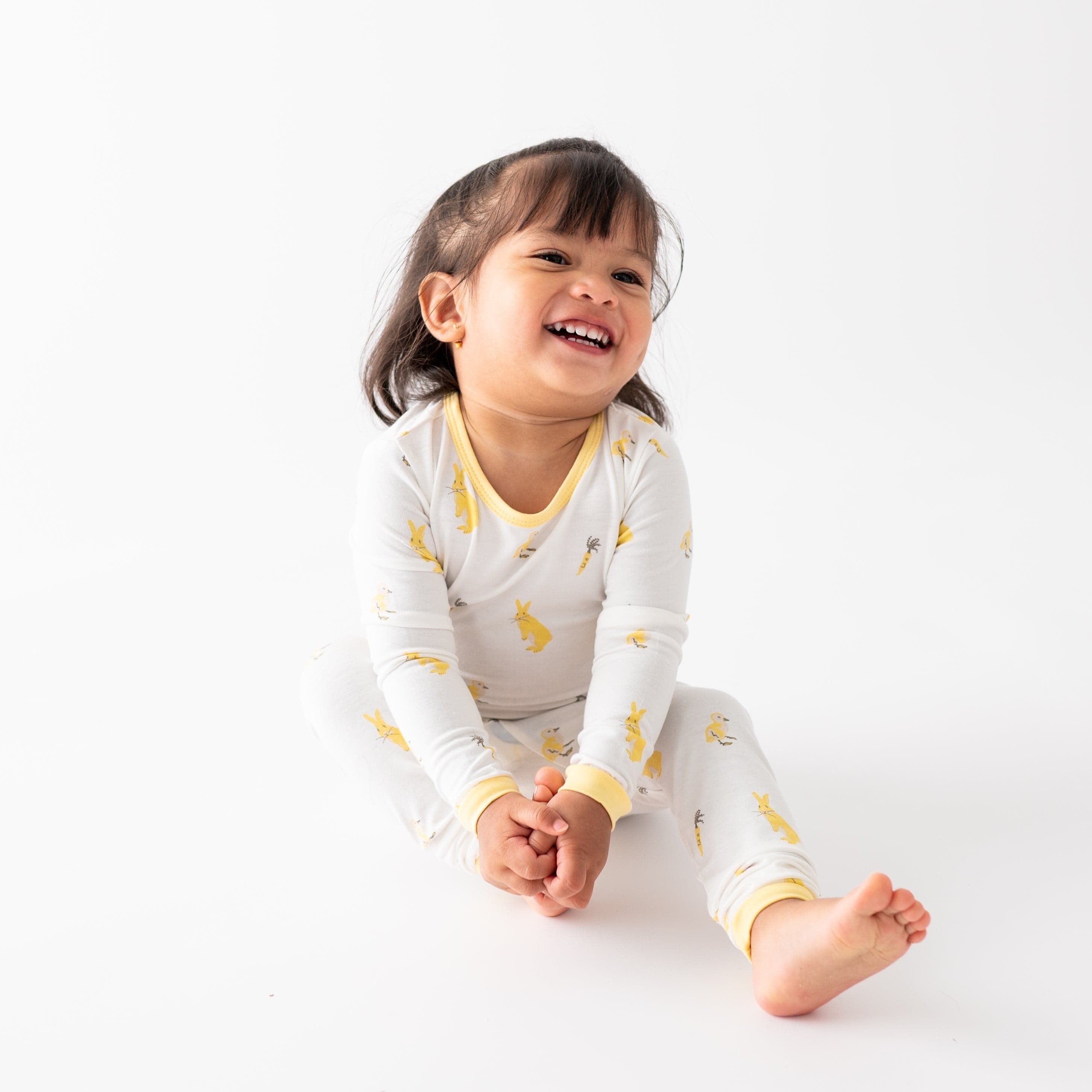 Kyte BABY Toddler Long Sleeve Pajamas Printed Toddler Pajama Set in Hop