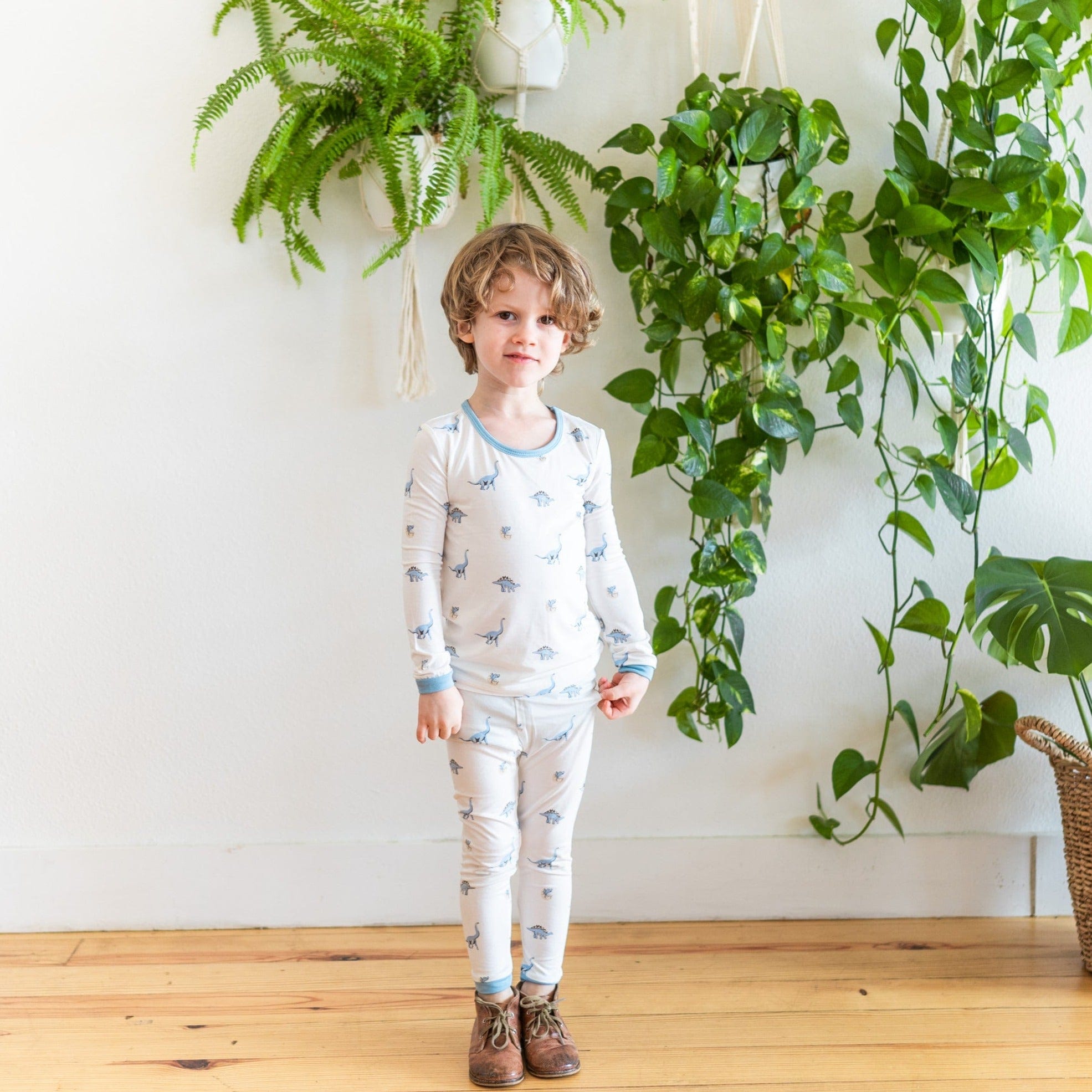 Kyte BABY Toddler Long Sleeve Pajamas Printed Toddler Pajama Set in Jurassic