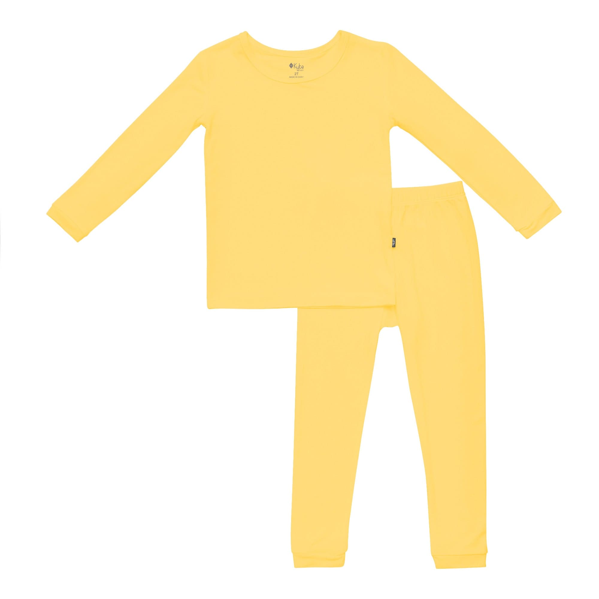 Kyte BABY Toddler Long Sleeve Pajamas Toddler Pajama Set in Butter