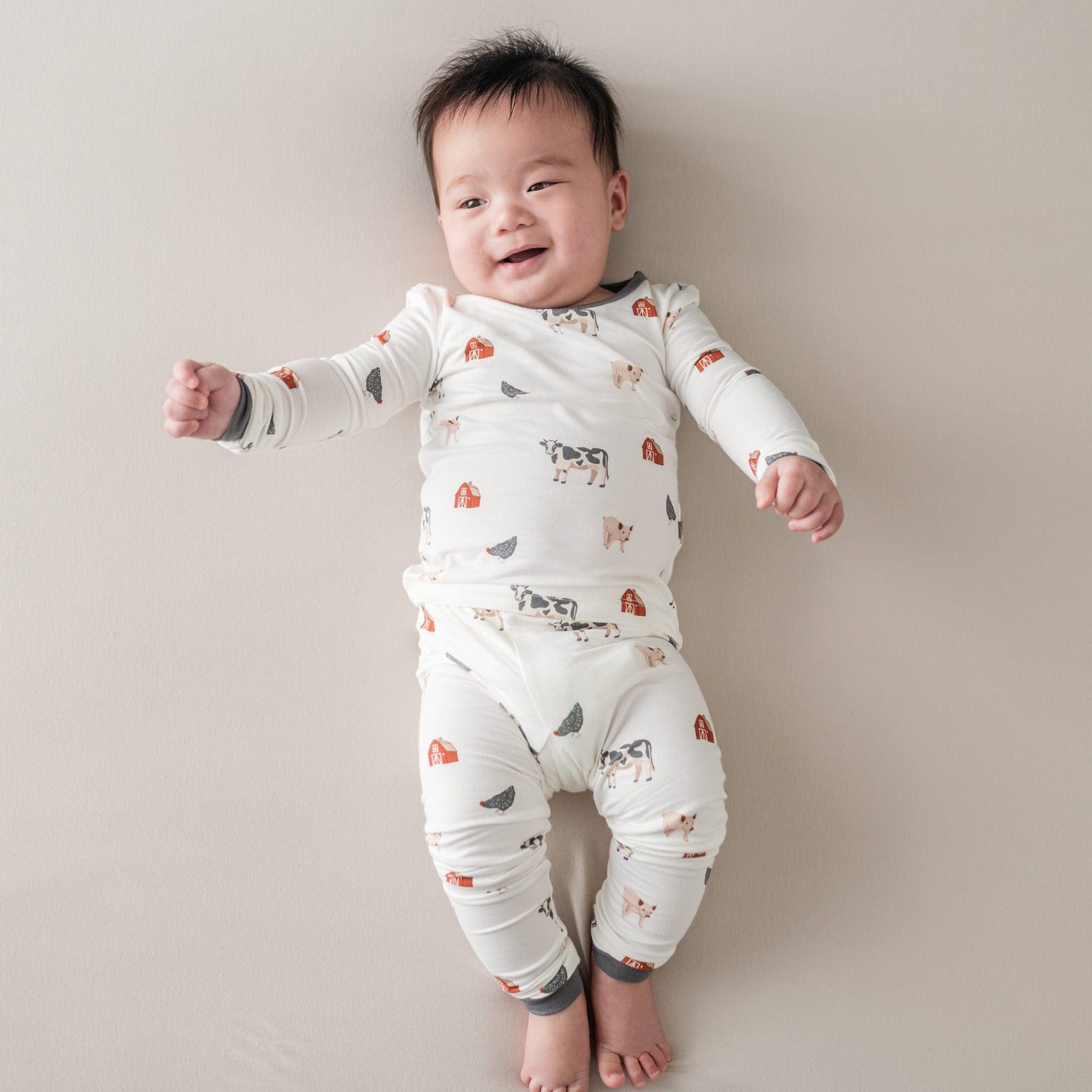 Kyte BABY Toddler Long Sleeve Pajamas Toddler Pajama Set in Farm