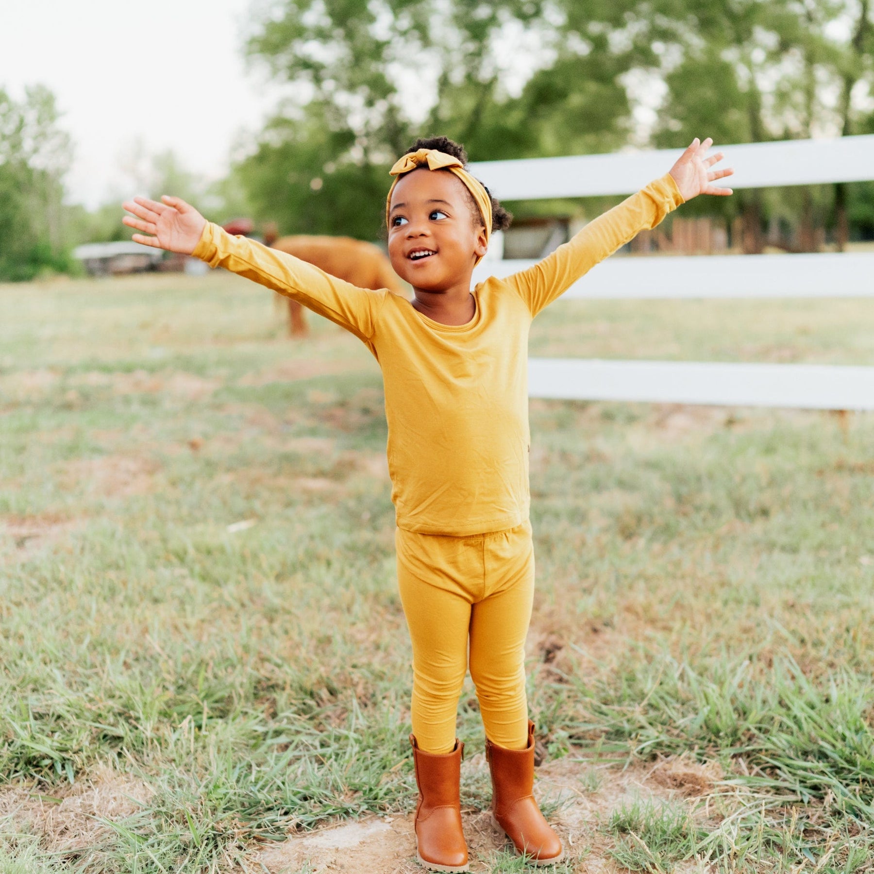 Kyte BABY Toddler Long Sleeve Pajamas Toddler Pajama Set in Marigold