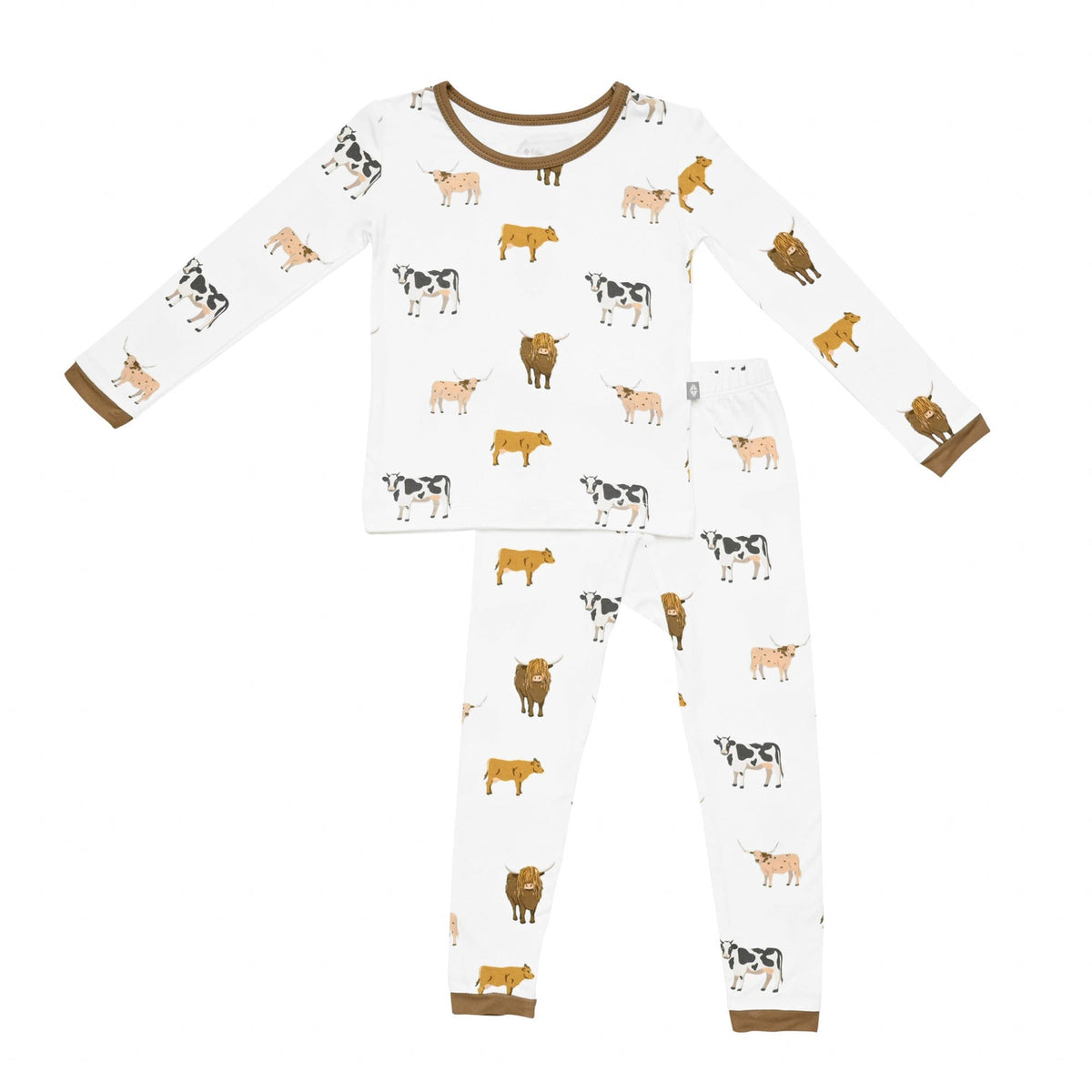 Kyte BABY Toddler Long Sleeve Pajamas Toddler Pajama Set in Moo