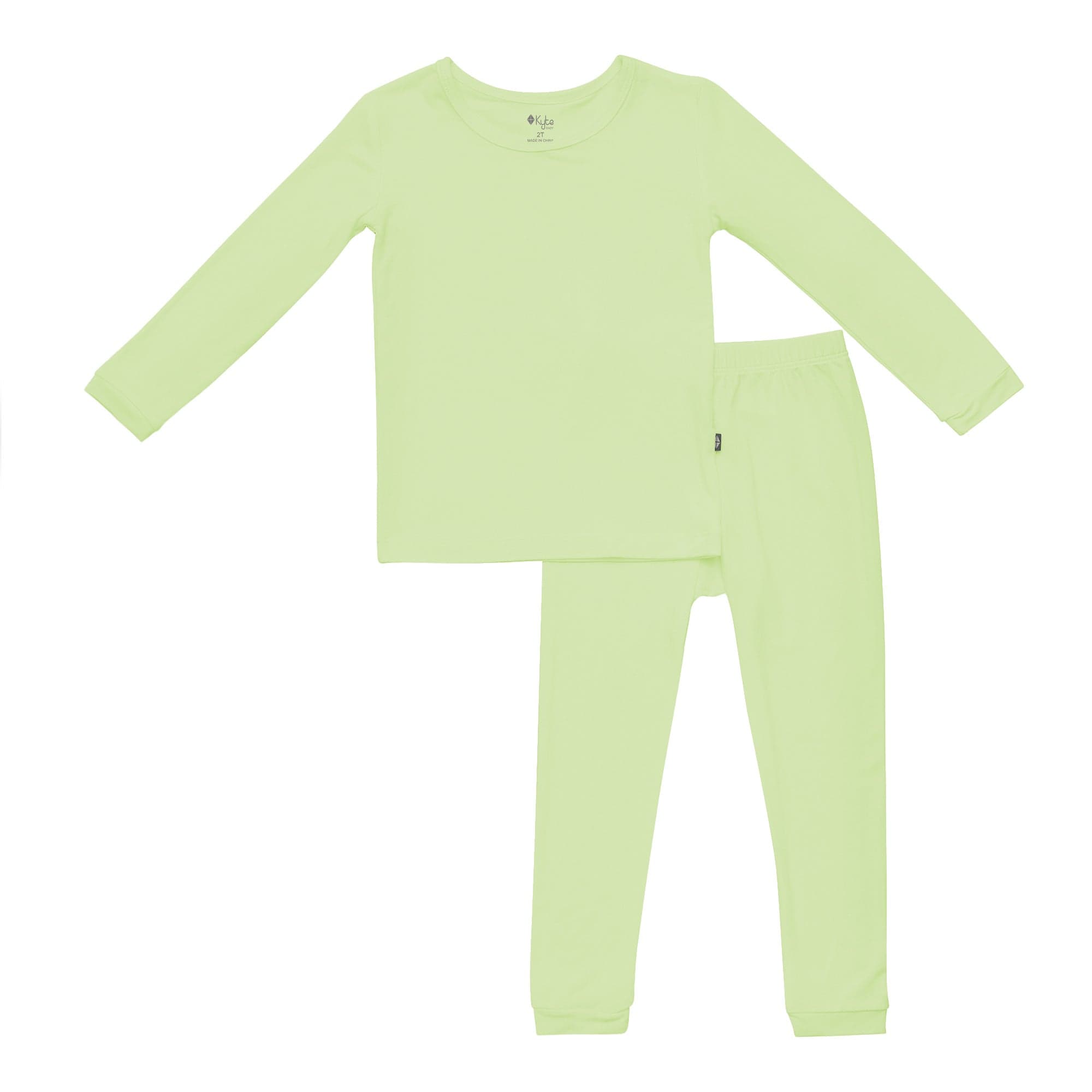 Kyte BABY Toddler Long Sleeve Pajamas Toddler Pajama Set in Pistachio