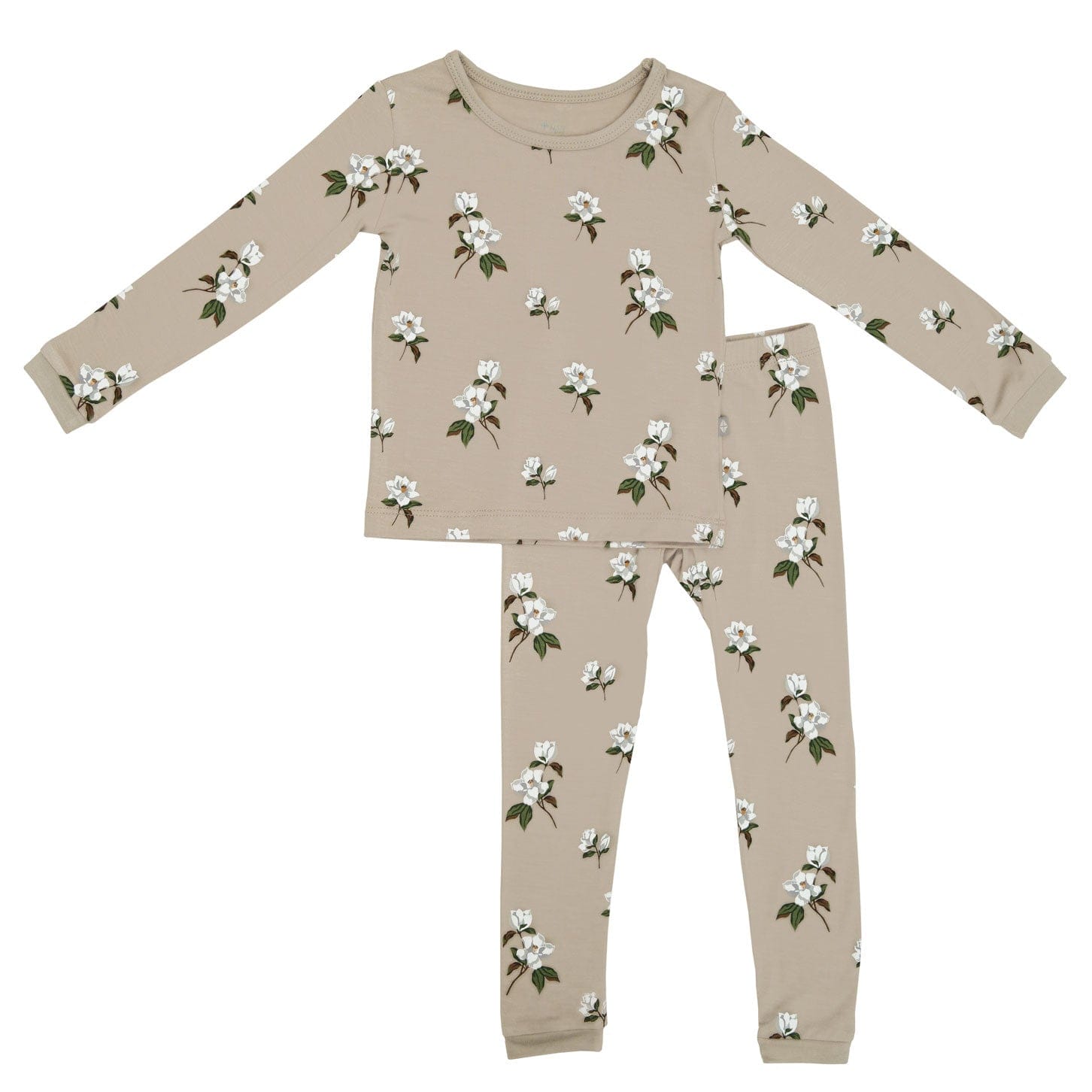 Kyte BABY Toddler Long Sleeve Pajamas Toddler Pajama Set in Small Khaki Magnolia
