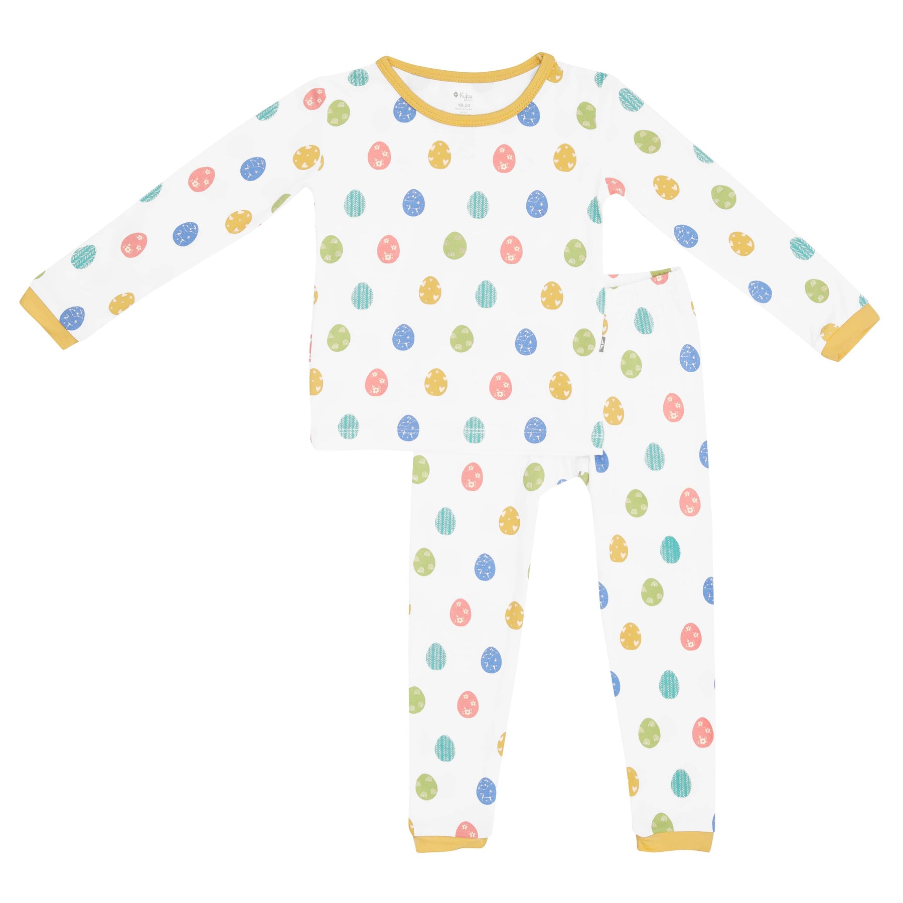 Kyte BABY Toddler Long Sleeve Pajamas Toddler Pajama Set in Spring Egg