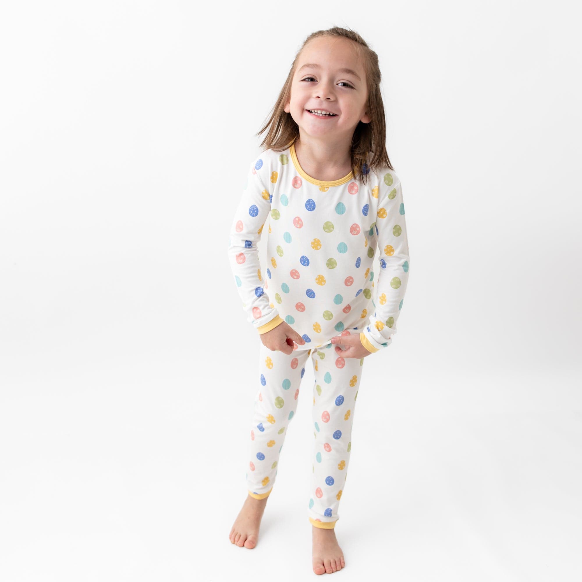 Kyte BABY Toddler Long Sleeve Pajamas Toddler Pajama Set in Spring Egg