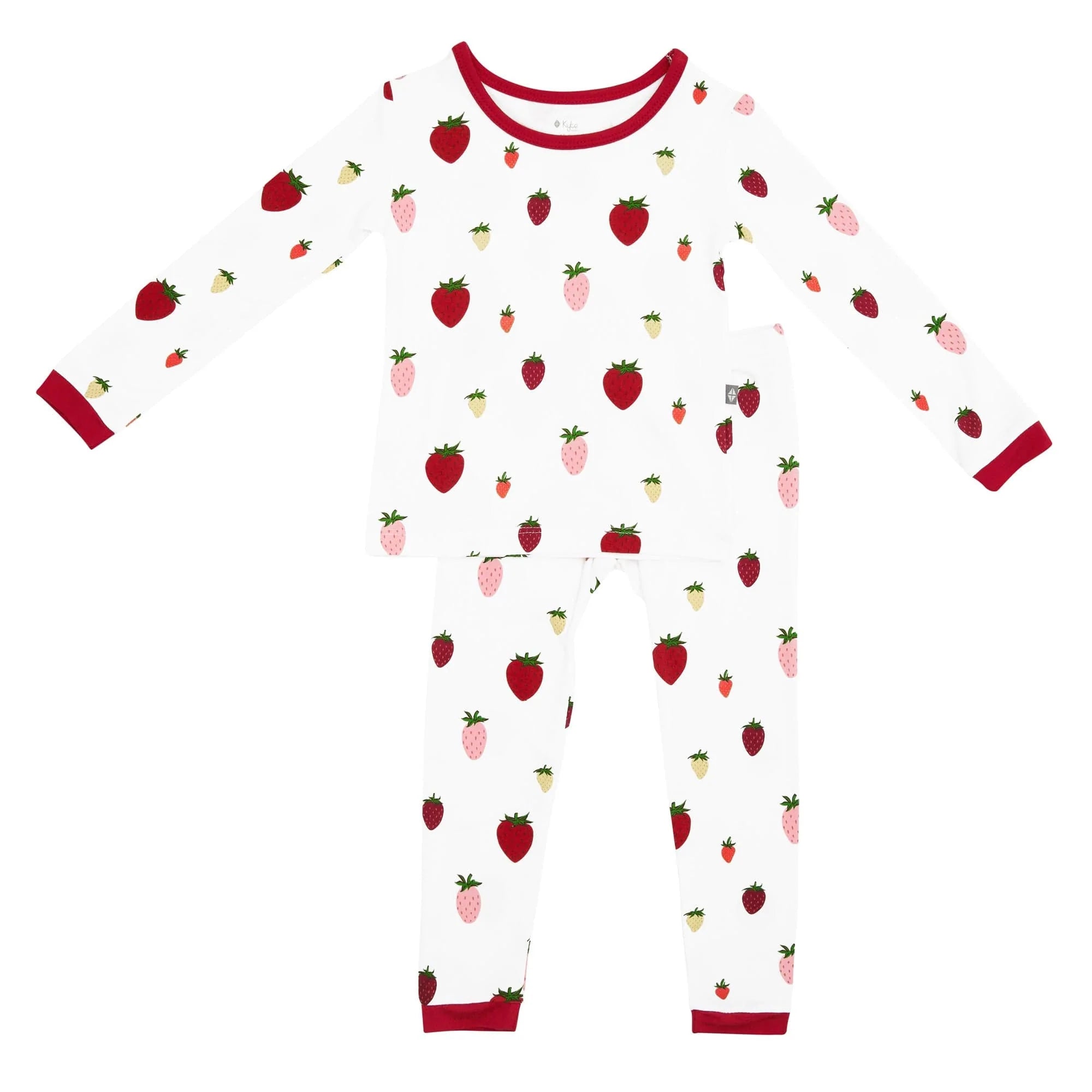 Kyte BABY Toddler Long Sleeve Pajamas Toddler Pajama Set in Strawberry