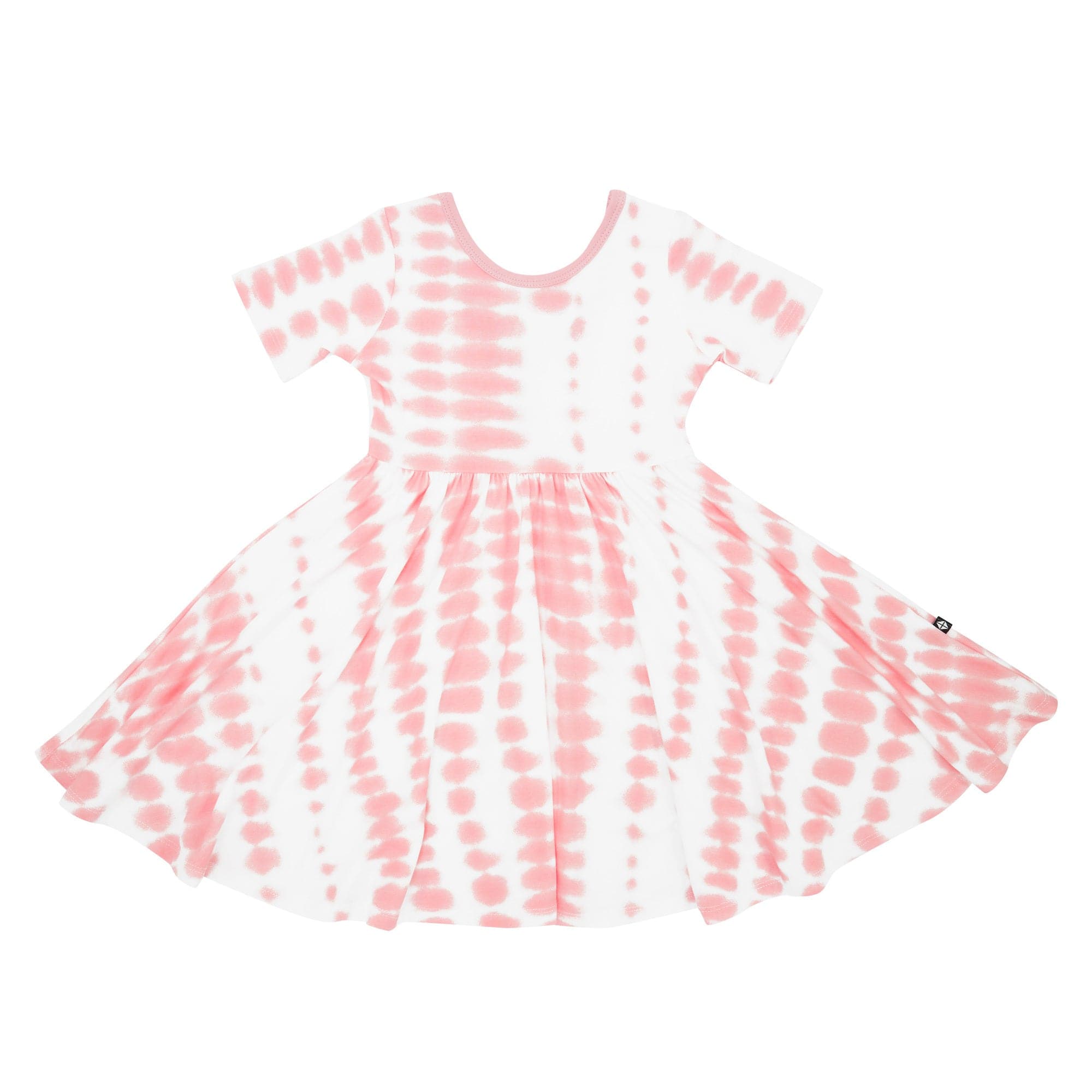 Kyte BABY Toddler Short Sleeve Twirl Dress Twirl Dress in Crepe Rip Tide