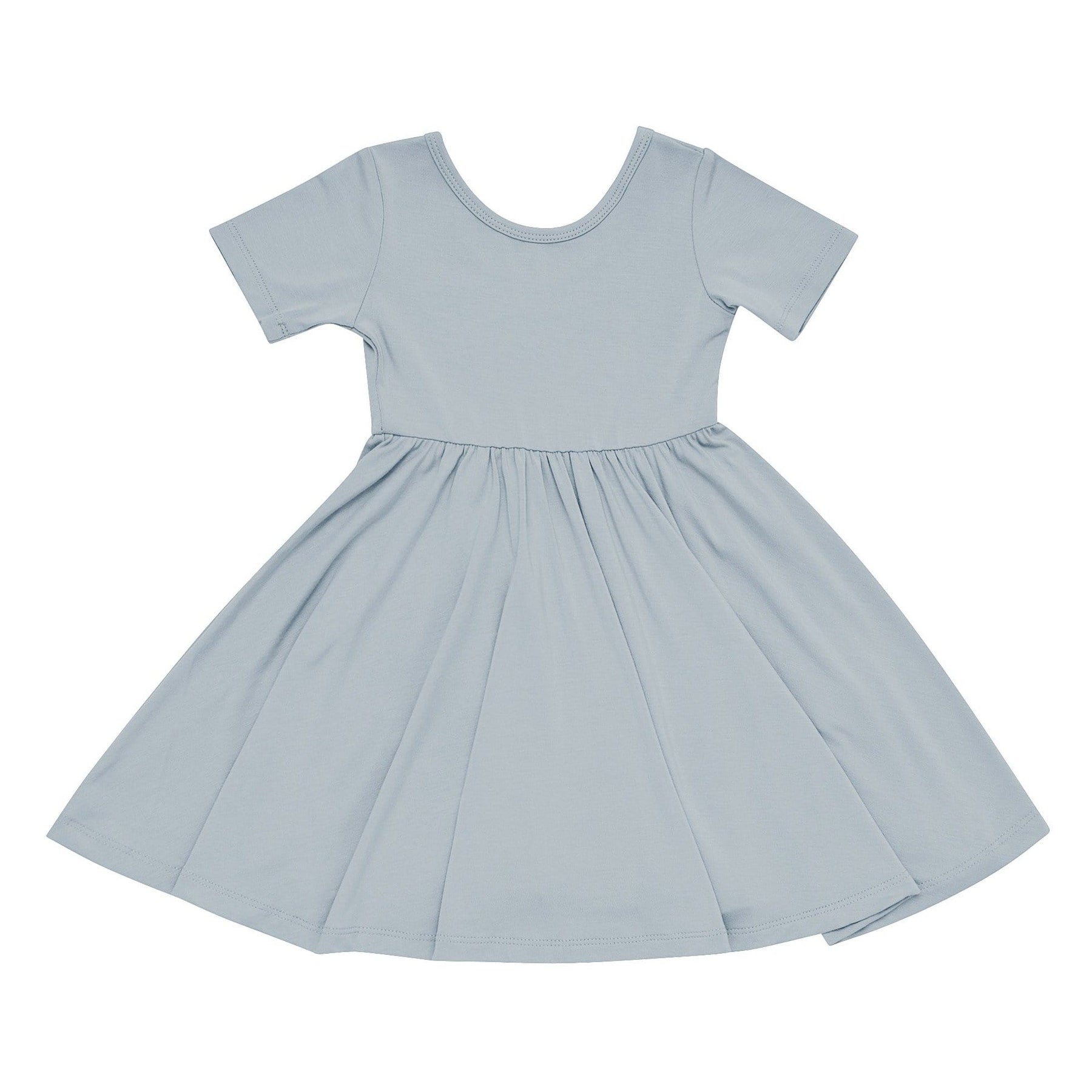 Kyte BABY Toddler Short Sleeve Twirl Dress Twirl Dress in Fog