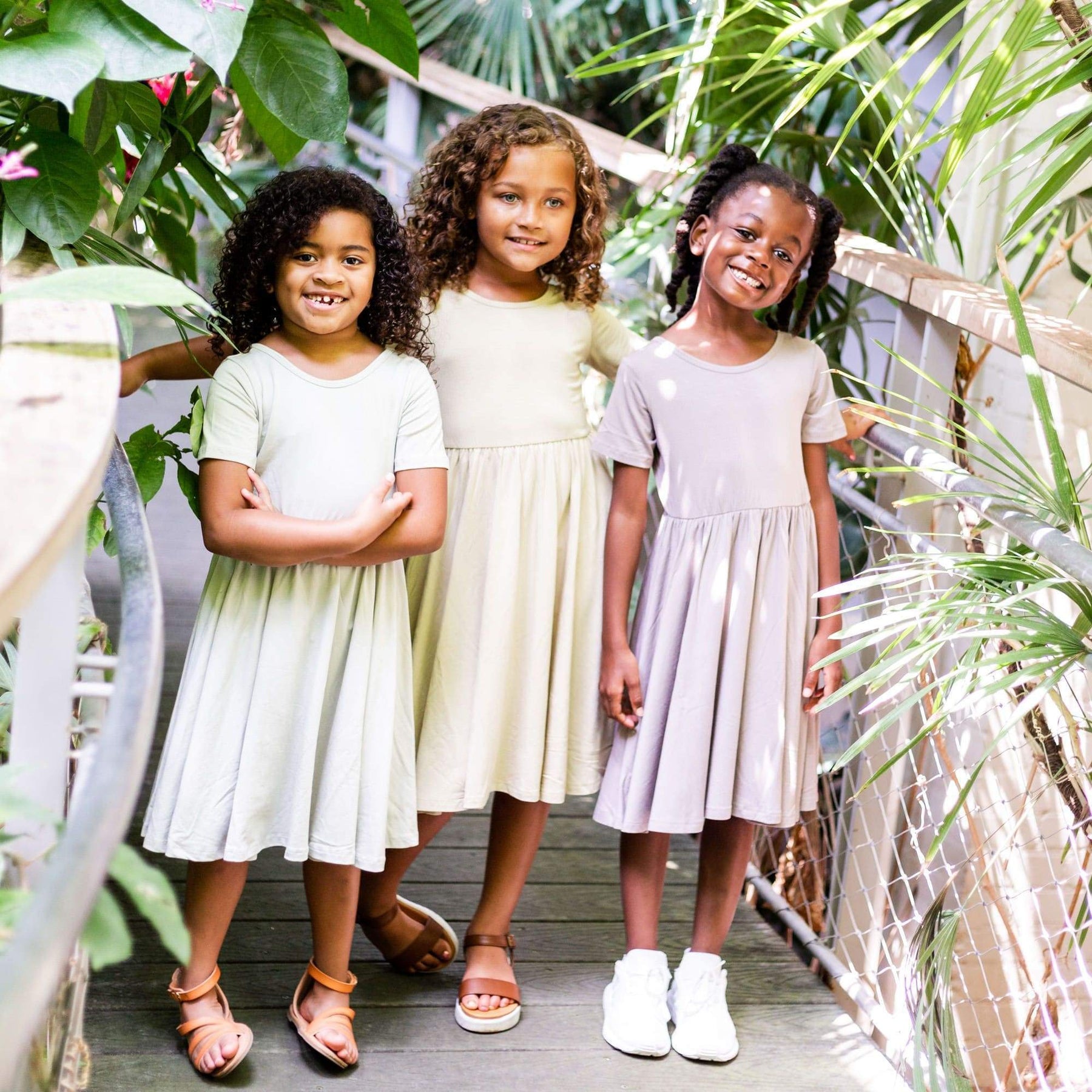 Kyte BABY Toddler Short Sleeve Twirl Dress Twirl Dress in Mushroom