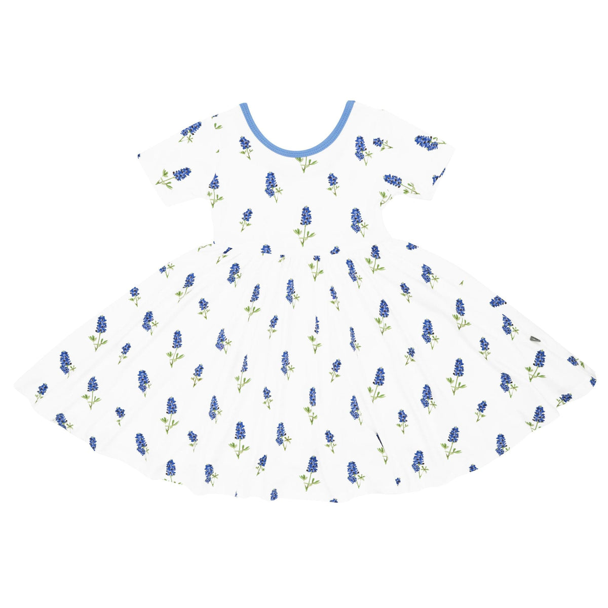Kyte BABY Toddler Short Sleeve Twirl Dress Twirl Dress in Periwinkle Bluebonnet