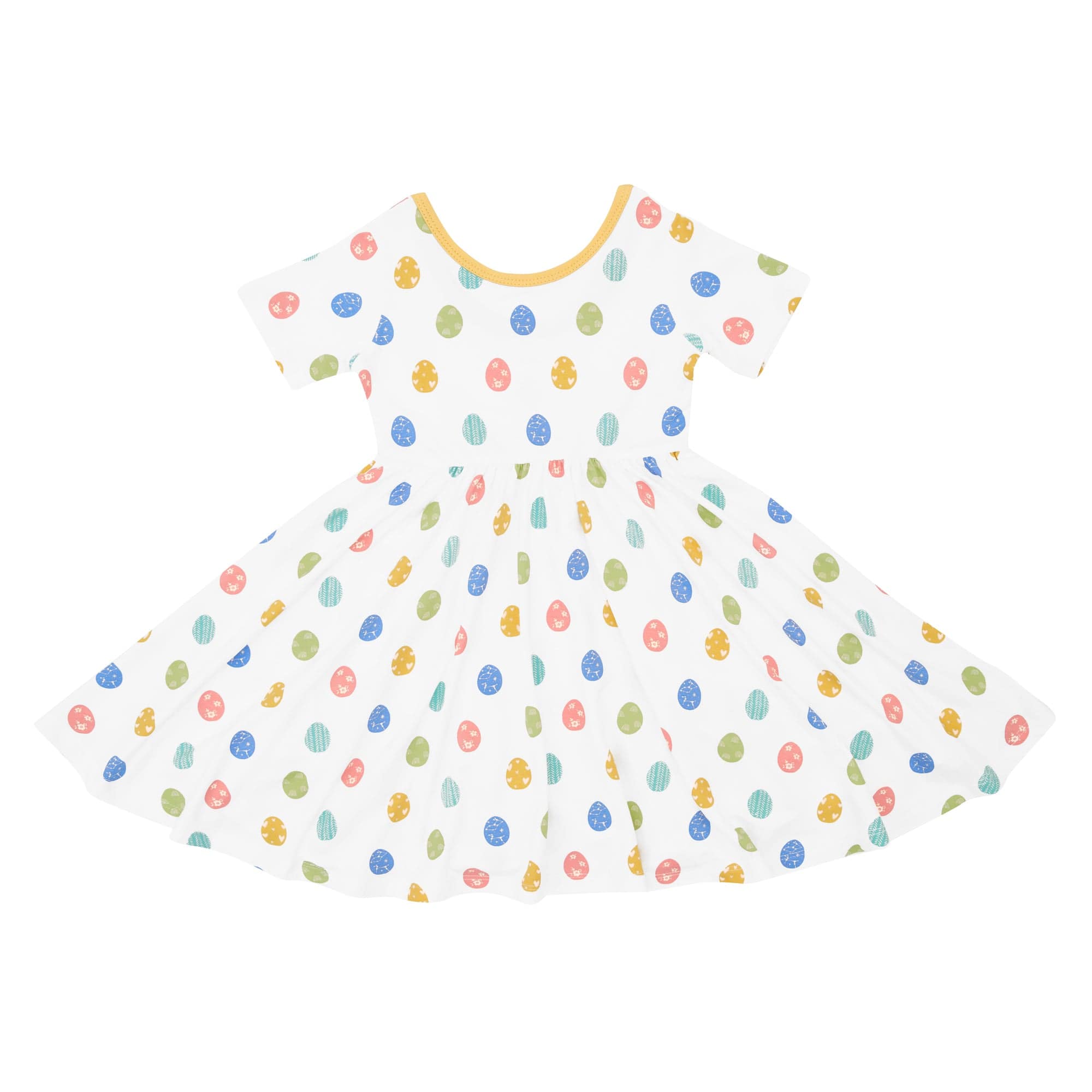 Kyte BABY Toddler Short Sleeve Twirl Dress Twirl Dress in Spring Egg