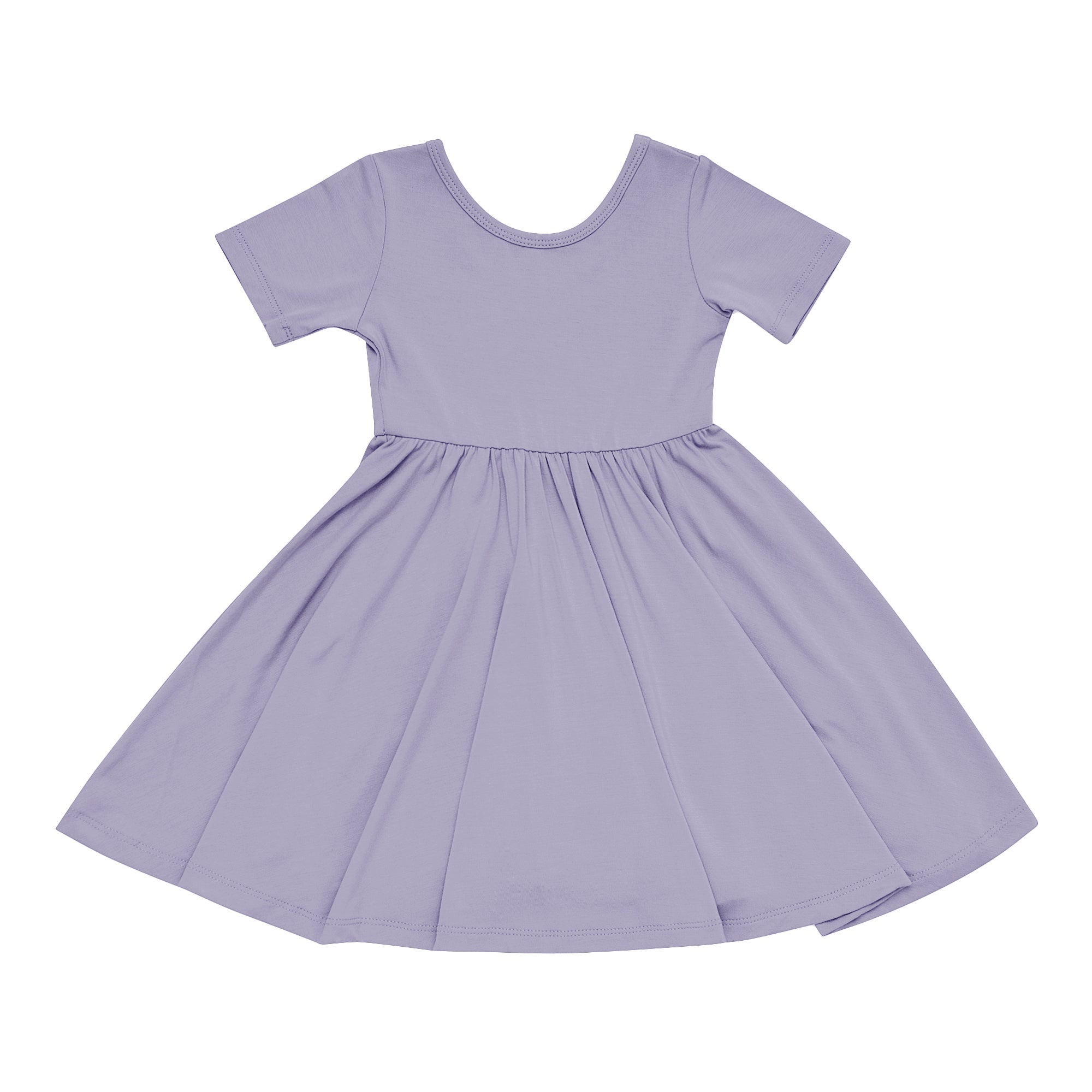 Kyte BABY Toddler Short Sleeve Twirl Dress Twirl Dress in Taro