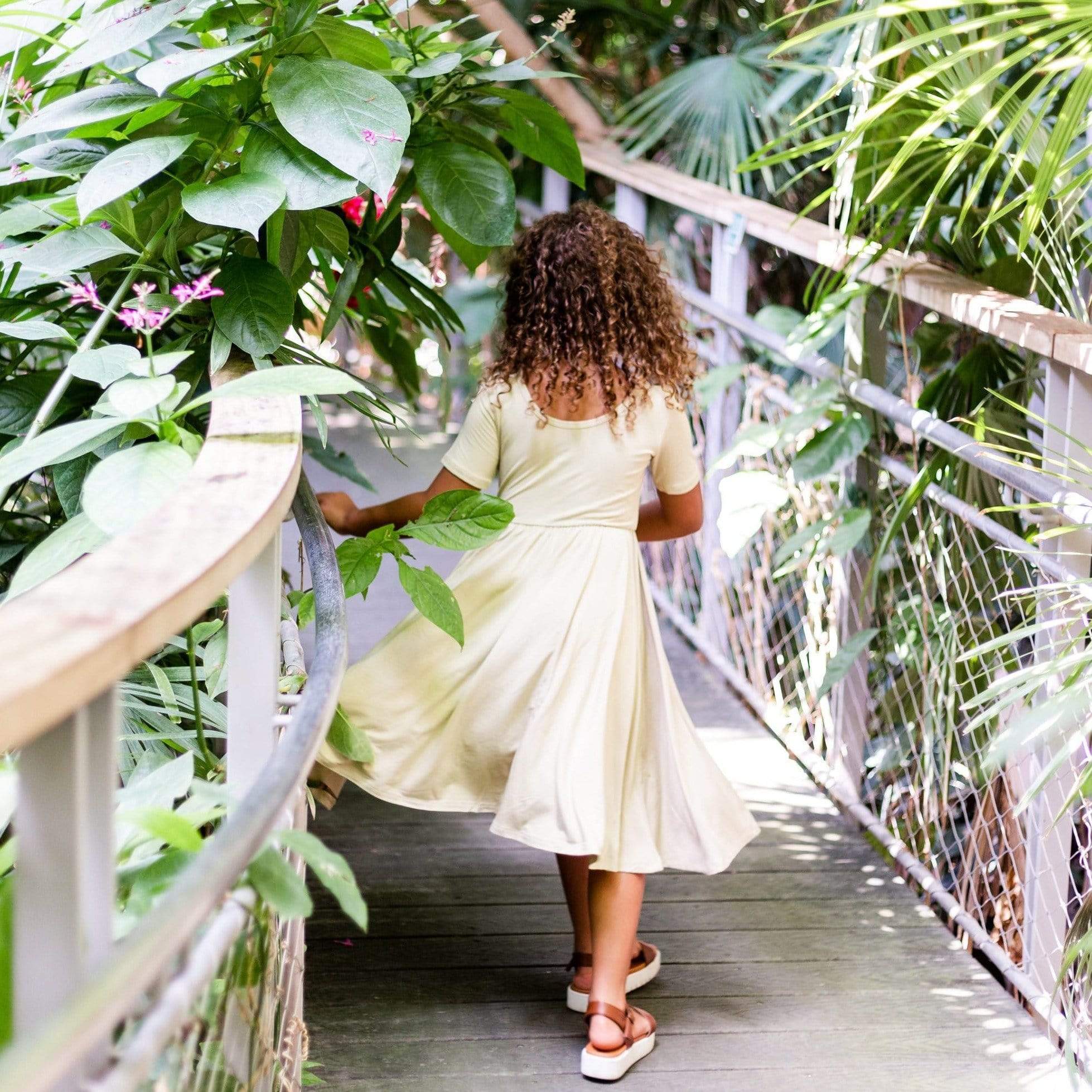 Kyte BABY Toddler Short Sleeve Twirl Dress Twirl Dress in Wheat