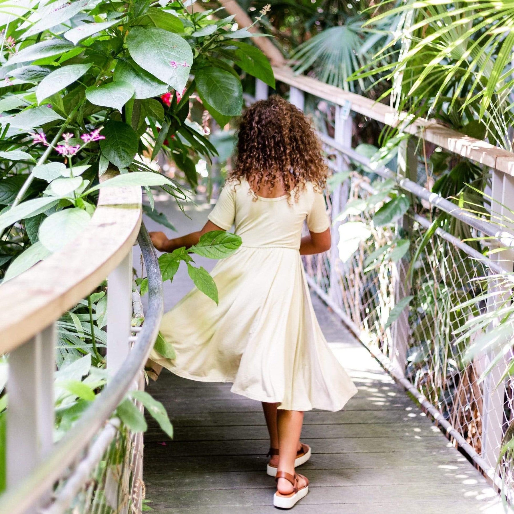 Kyte BABY Toddler Short Sleeve Twirl Dress Twirl Dress in Wheat