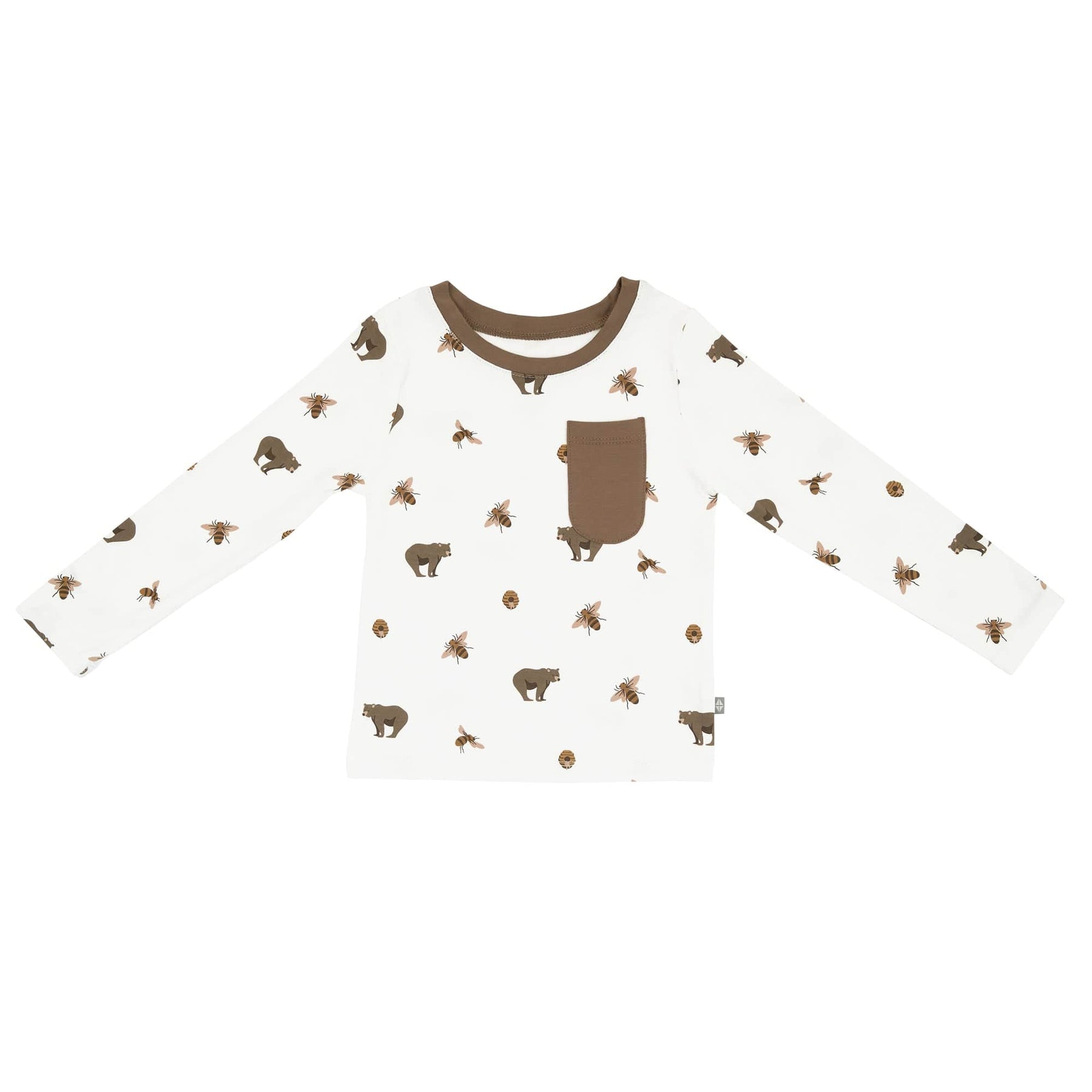 Kyte BABY Toddler Unisex Tee Long Sleeve Toddler Unisex Tee in Honey Bear