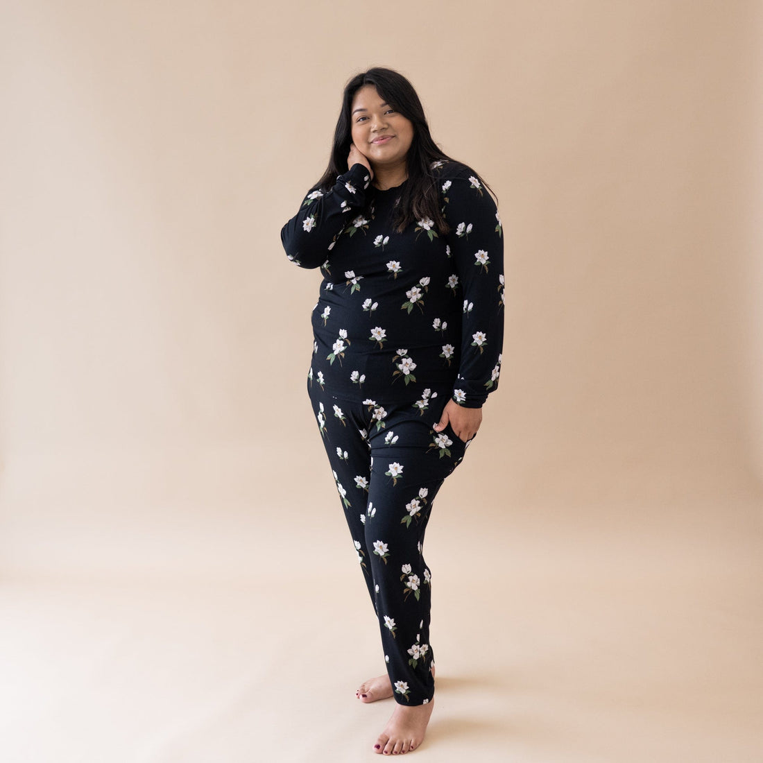Knit Magnolia White/Pink Girls Jogger Set main image 0
