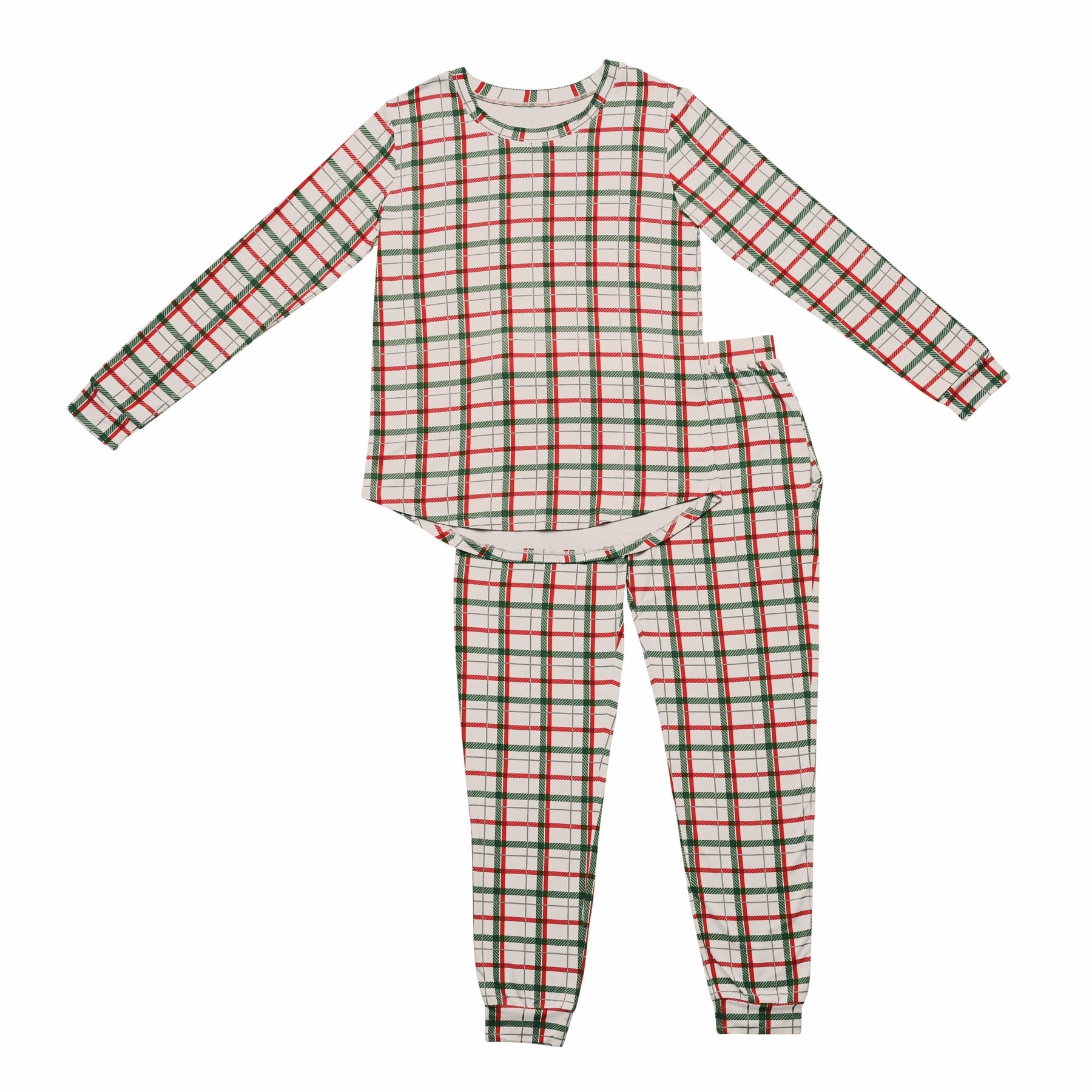 Kyte BABY Women's Jogger Pajama Set Women's Jogger Pajama Set in Hunter Plaid