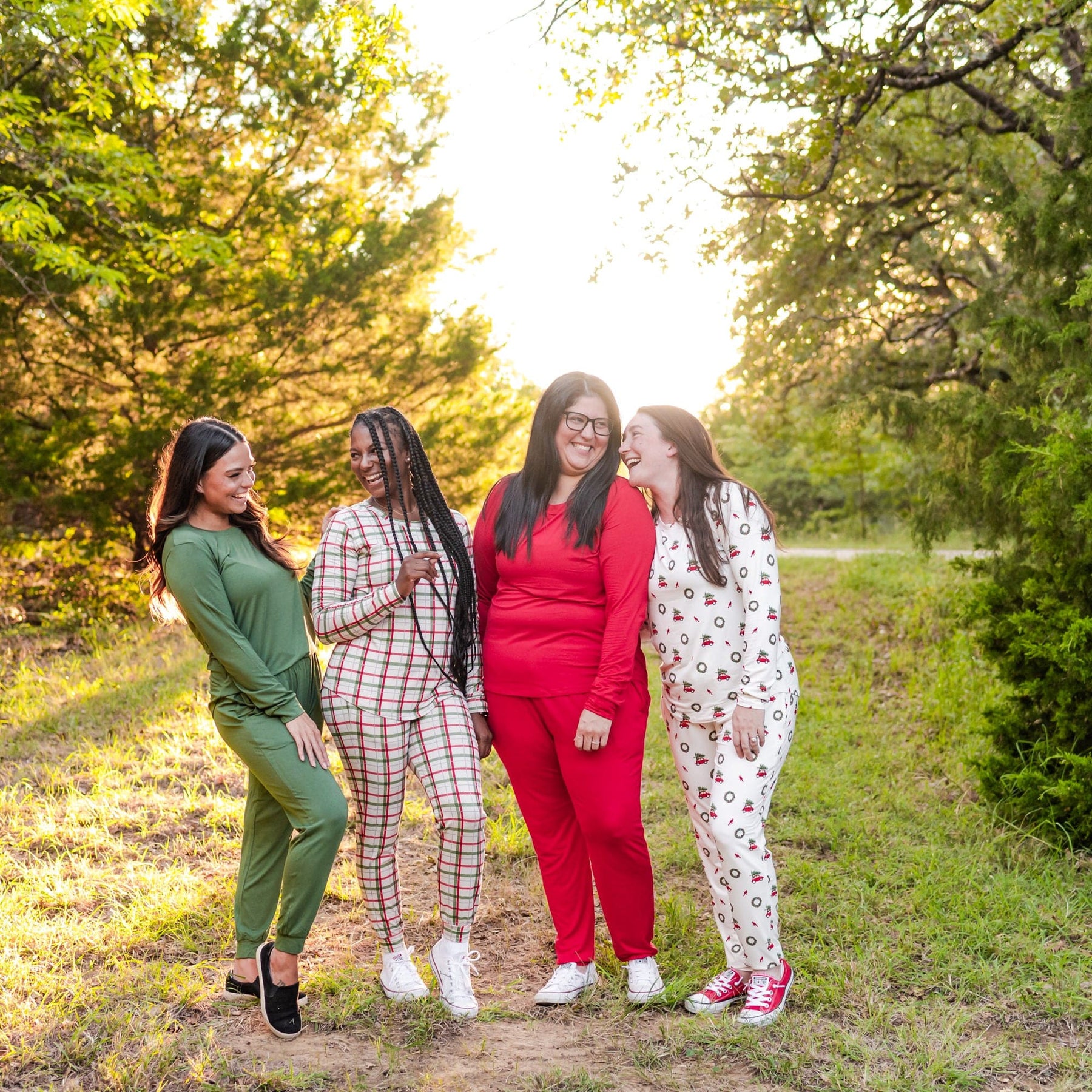 Kyte BABY Women's Jogger Pajama Set Women's Jogger Pajama Set in Hunter Plaid