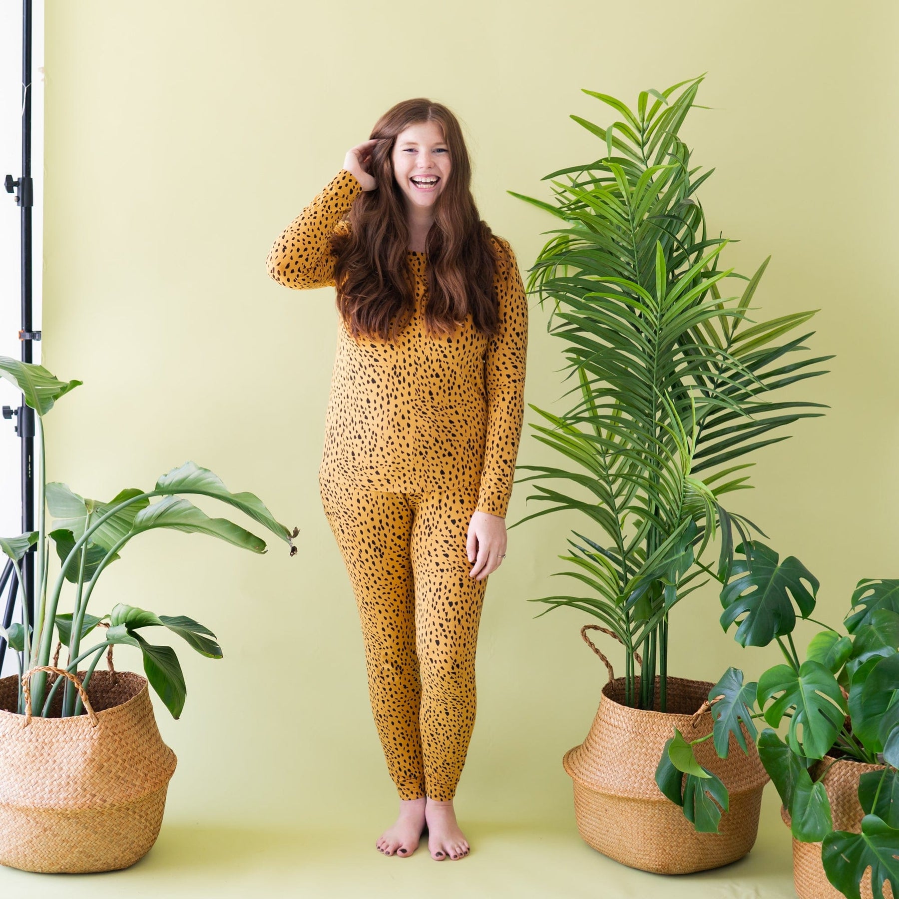 Kyte BABY Women's Jogger Pajama Set Women's Jogger Pajama Set in Marigold Cheetah