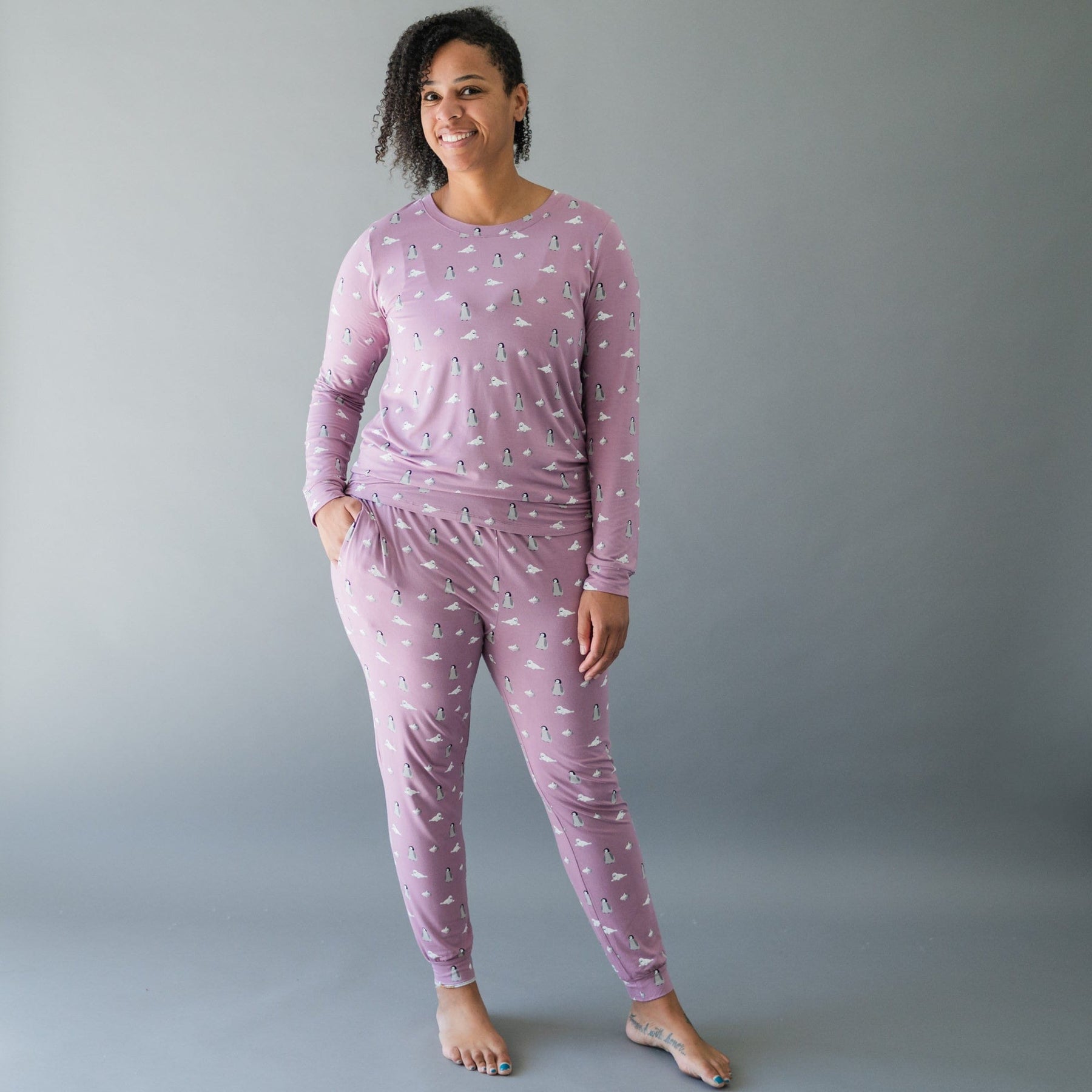 Kyte BABY Women's Jogger Pajama Set Women's Jogger Pajama Set in Mulberry Antarctic