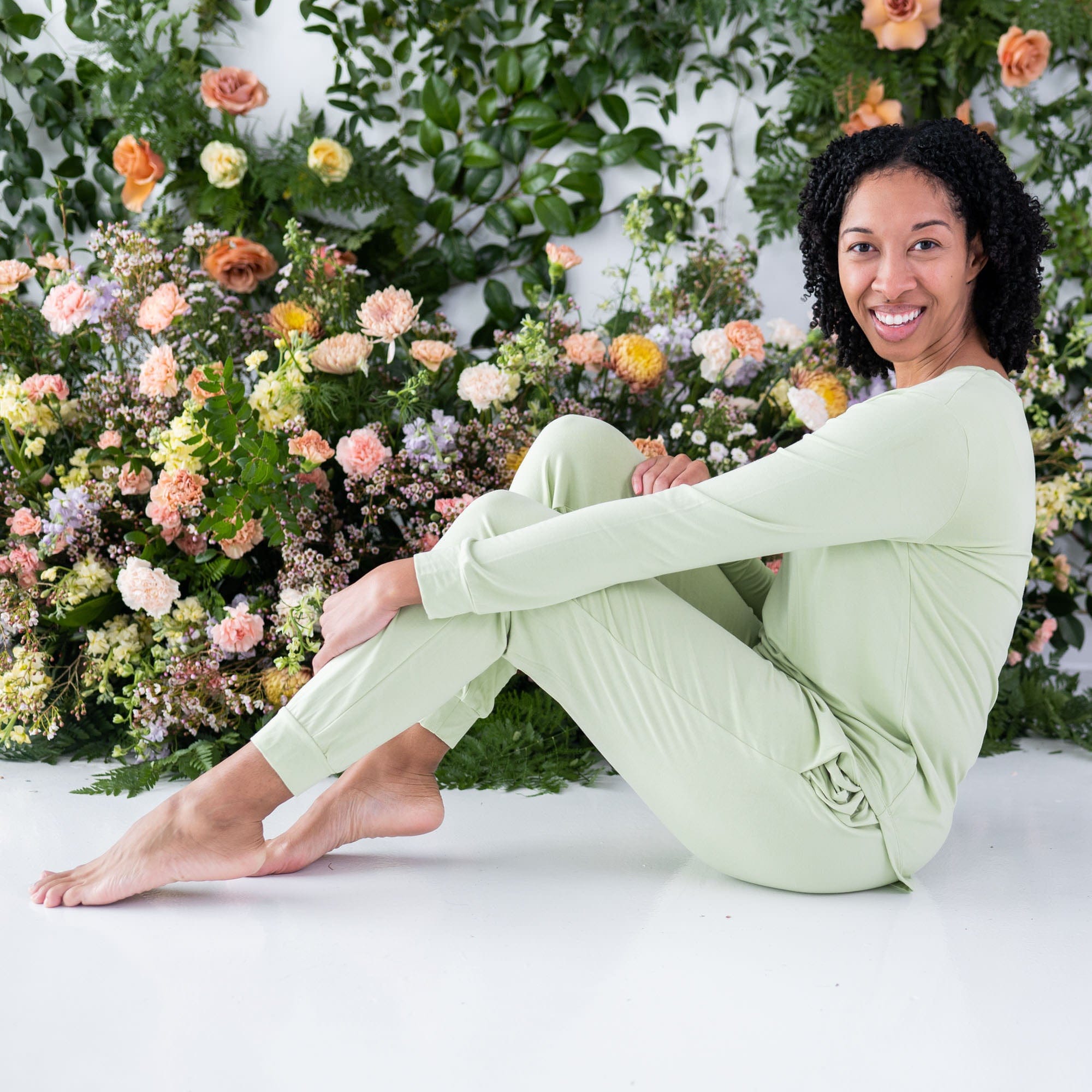 Pistachio Silk Pajama Set