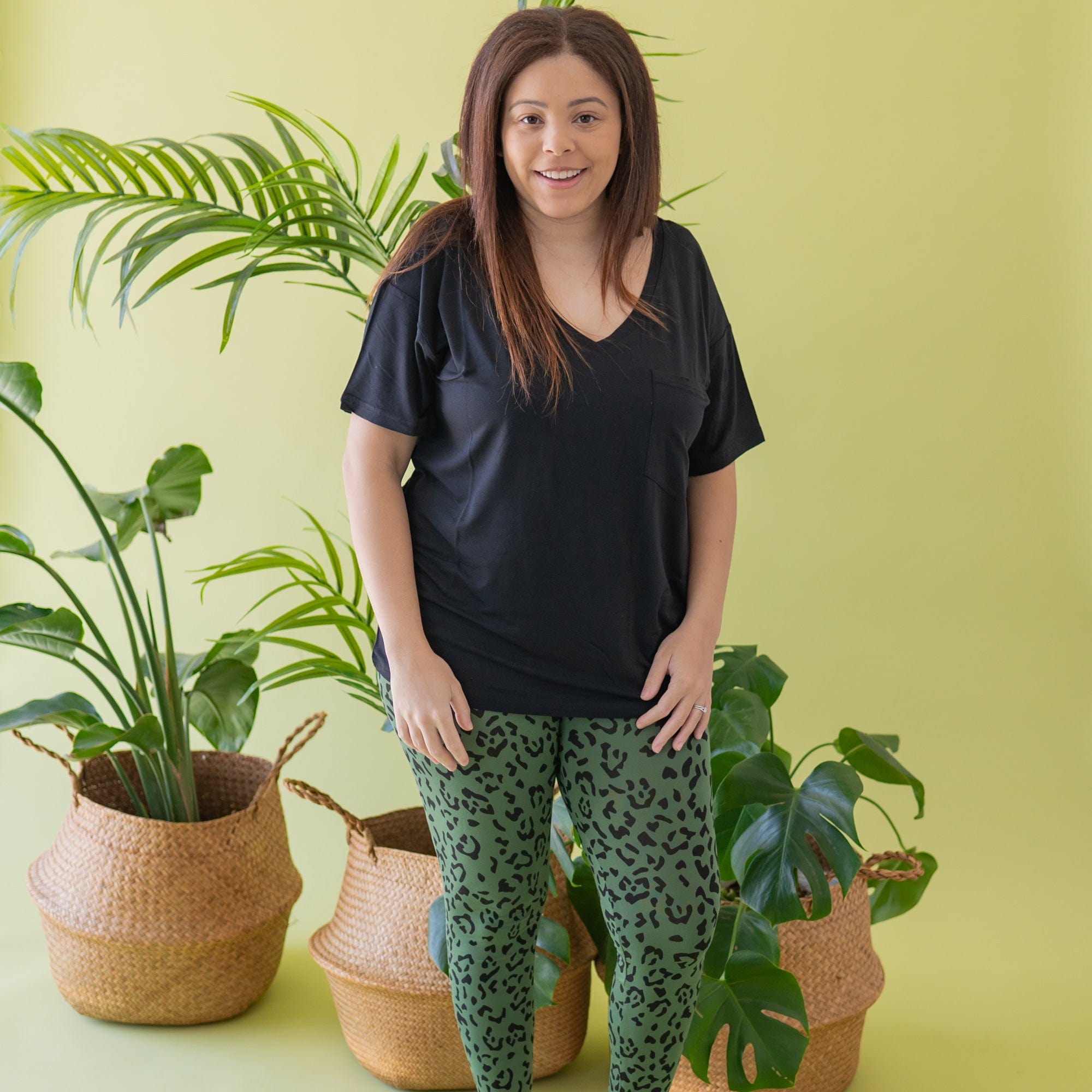 Kyte BABY Women's Leggings Women's Leggings in Hunter Leopard