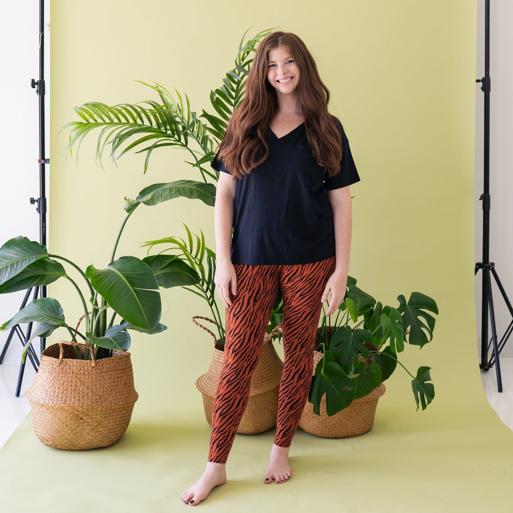 Kyte BABY Women's Leggings Women's Leggings in Rust Tiger