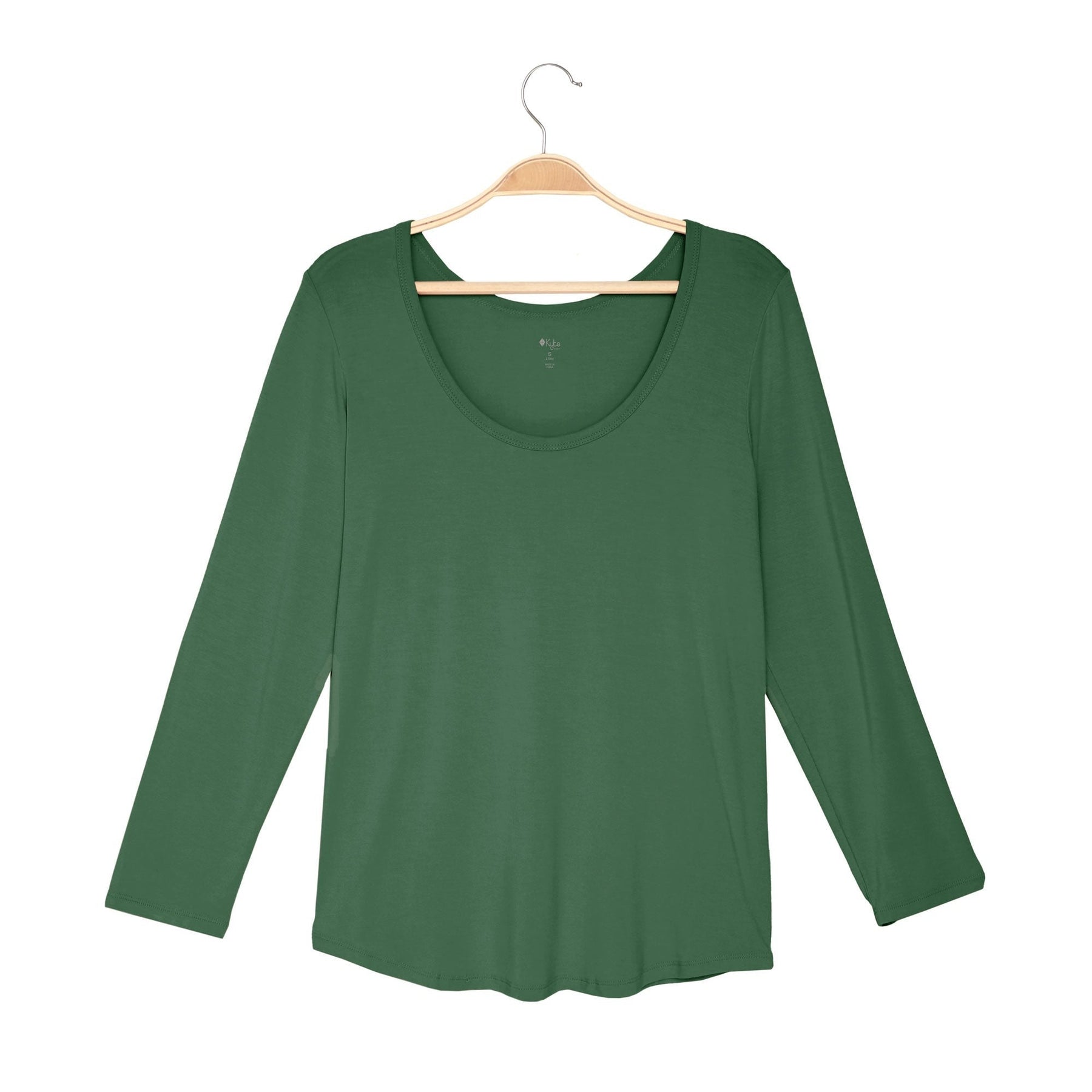 Kyte BABY Women's Long Sleeve Scoop Neck Tee Women's Long Sleeve Scoop Neck Tee in Hunter